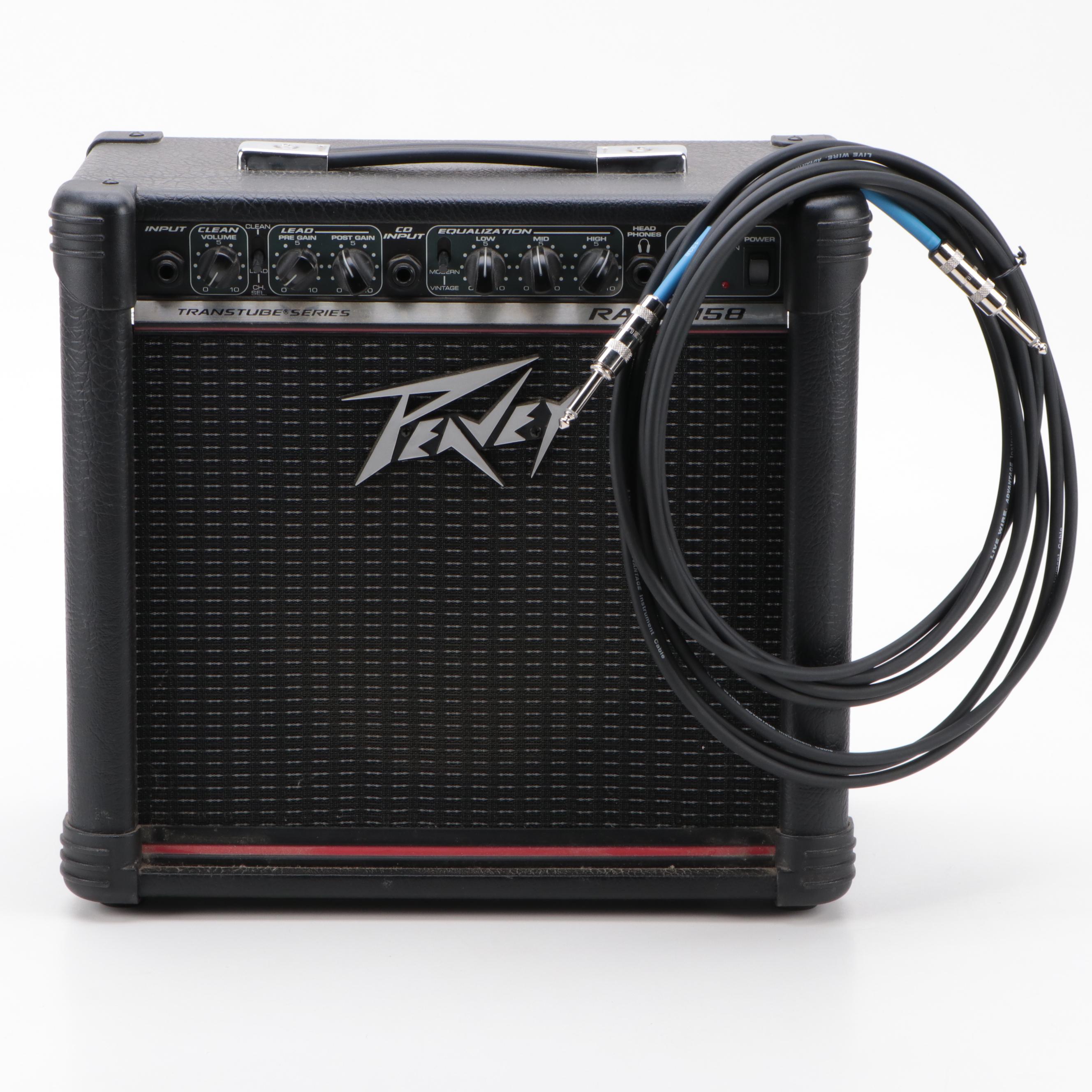 Peavey Rage 158 Guitar Amplifier with Instrument Cable