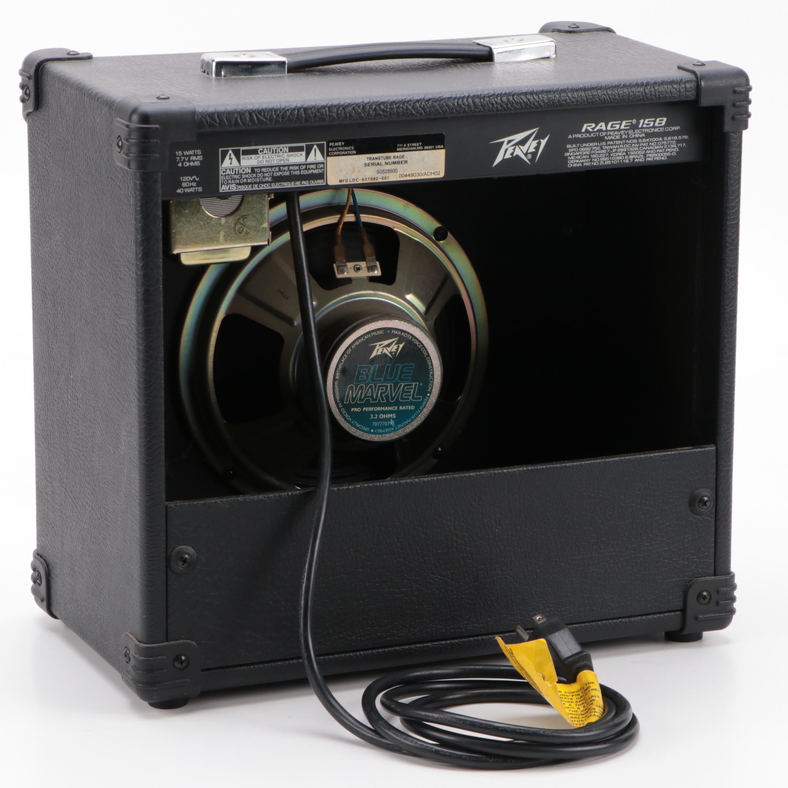 Peavey Rage 158 Guitar Amplifier with Instrument Cable