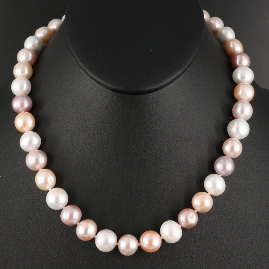 Pearl Necklace with 14K Clasp