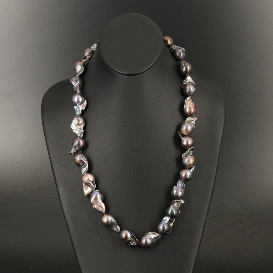 Up to 28.75 mm Baroque Pearl Necklace