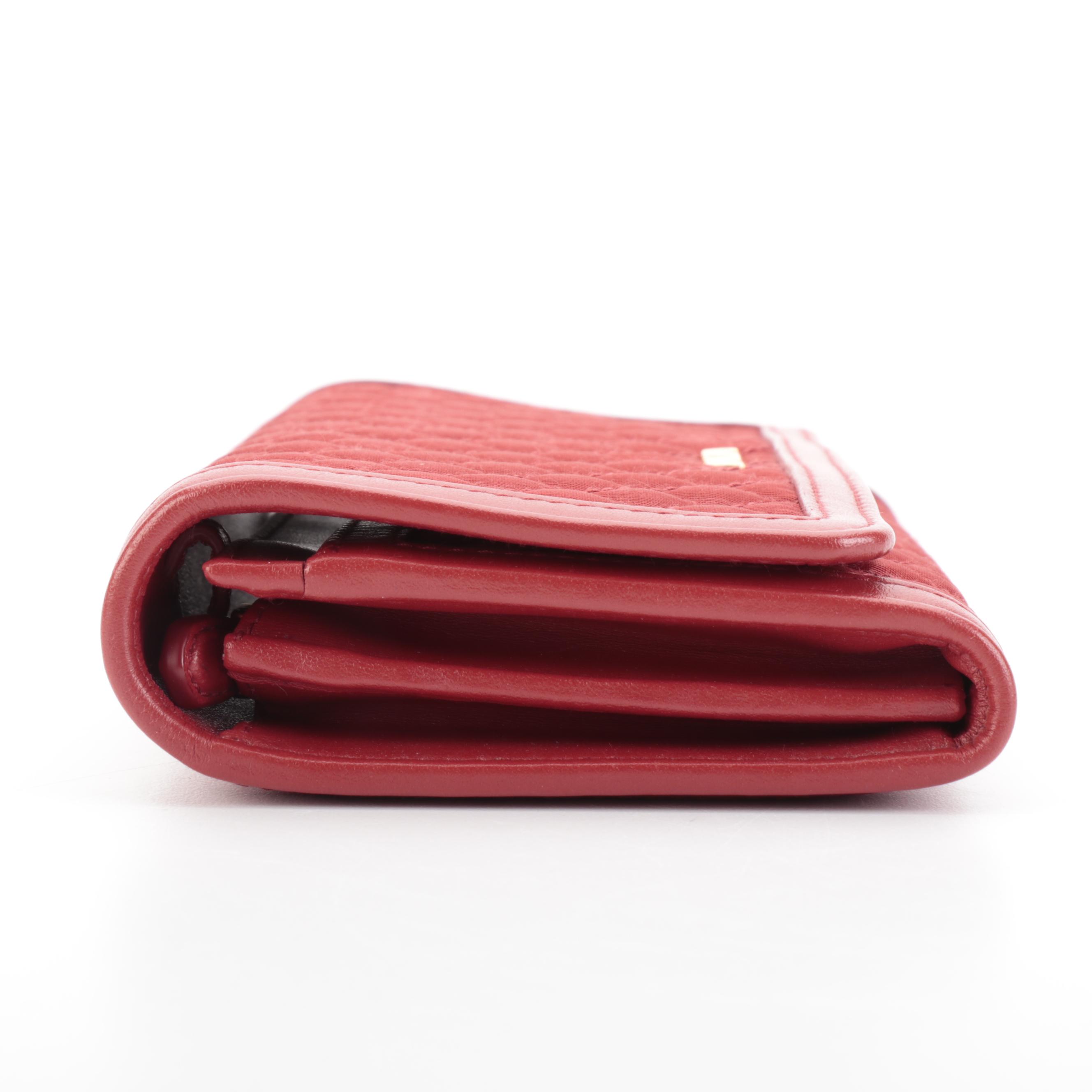 Prada Crossbody Wallet in Quilted Red Nylon Tessuto and Leather in Box