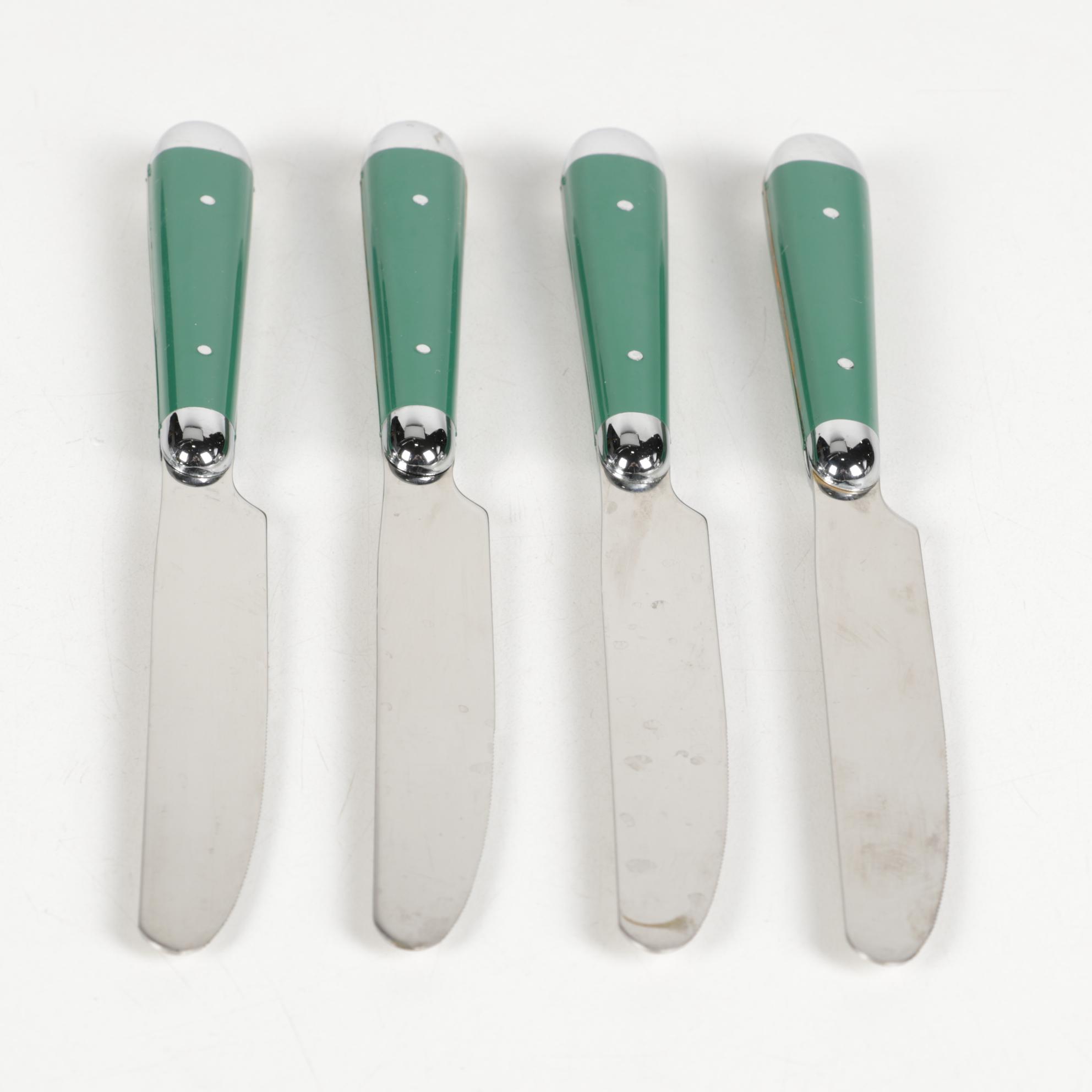 Oneida Hunter Green "Palette" Stainless Steel Flatware