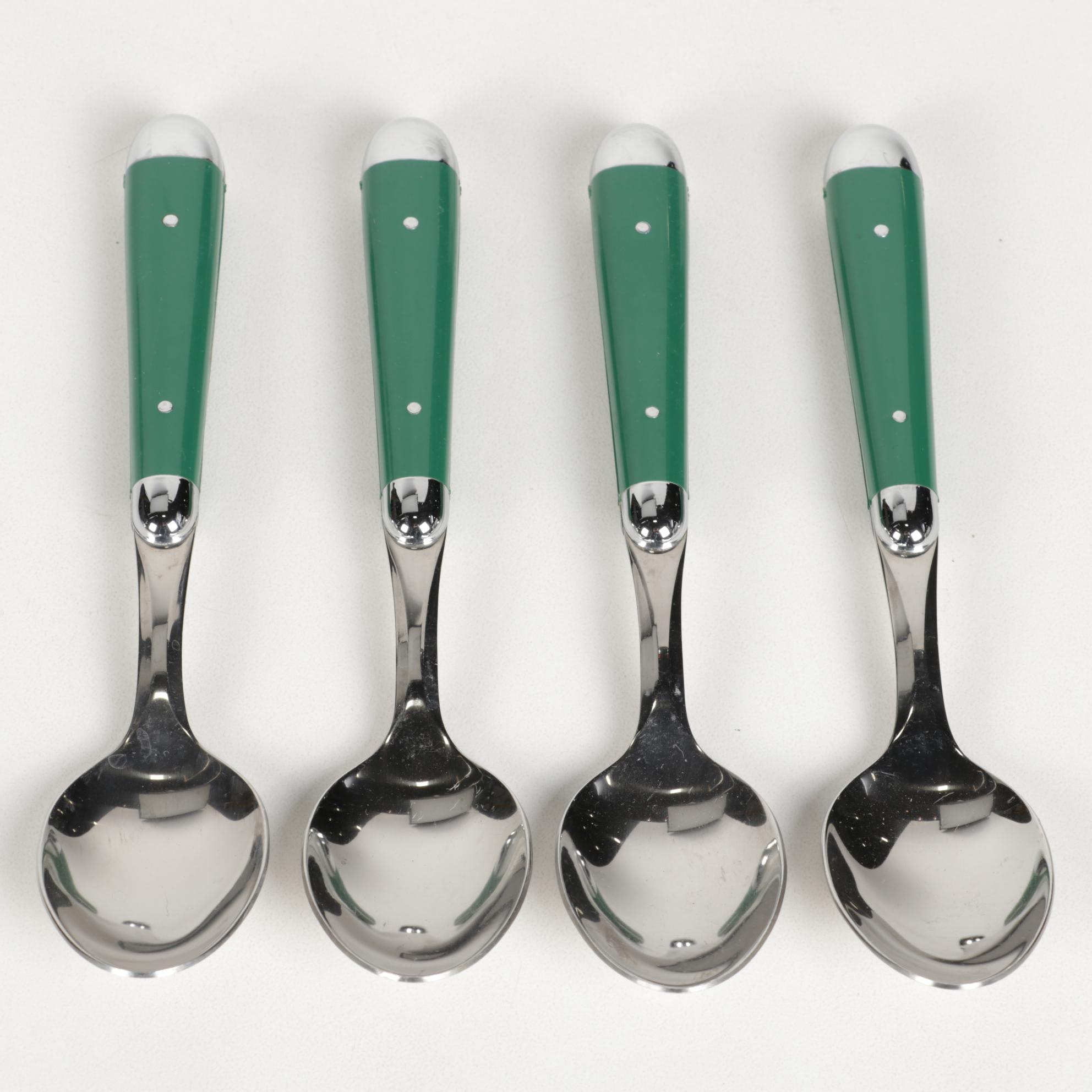 Oneida Hunter Green "Palette" Stainless Steel Flatware