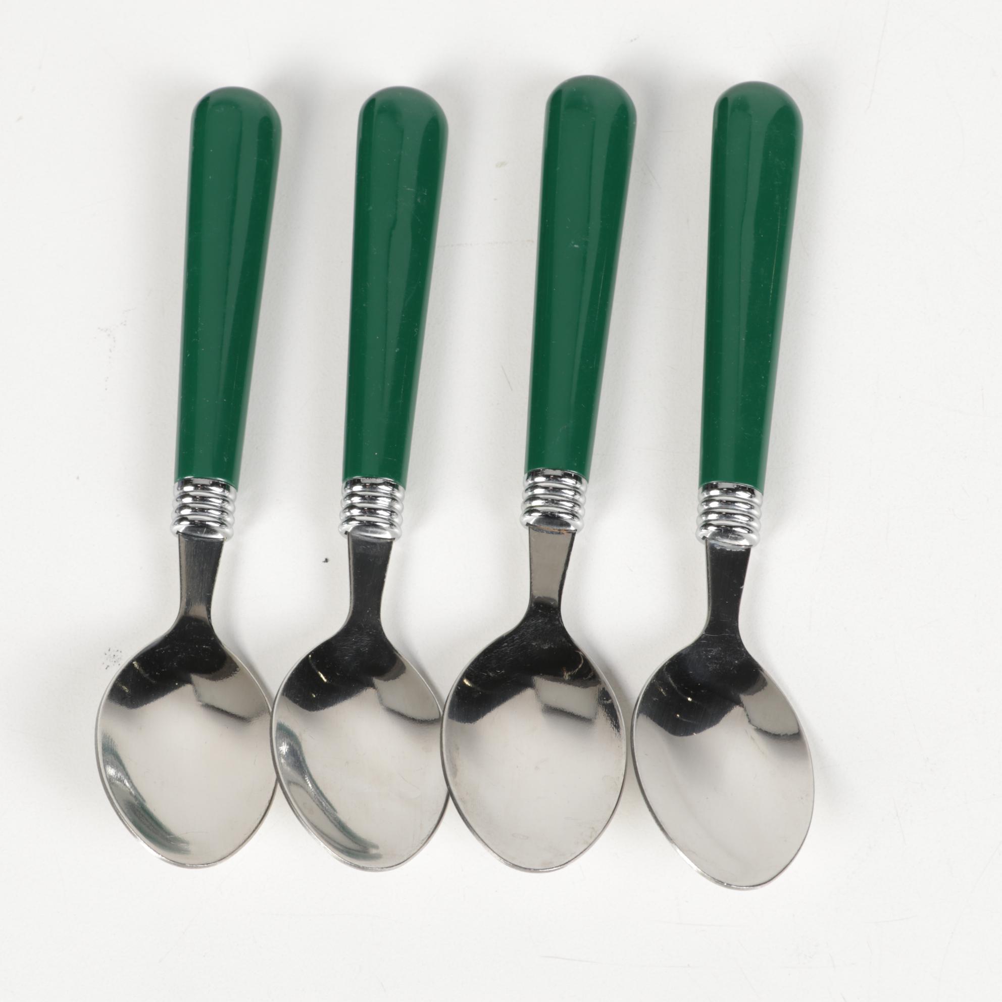 Oneida Hunter Green "Palette" Stainless Steel Flatware