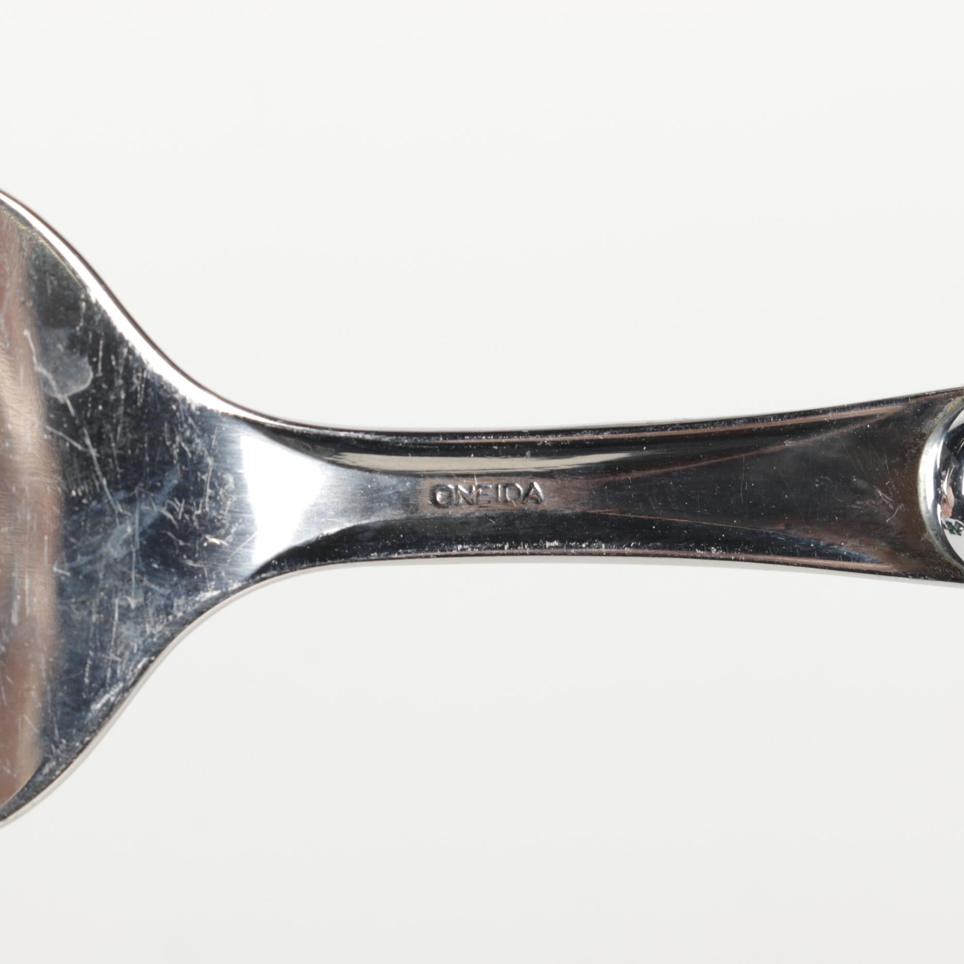 Oneida Hunter Green "Palette" Stainless Steel Flatware