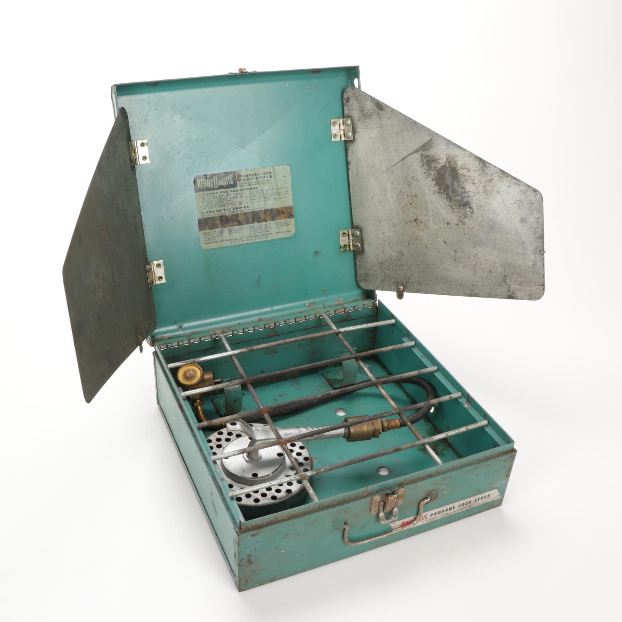 Bernz O Matic Propane Cook Stove and Grill with Picnic Basket