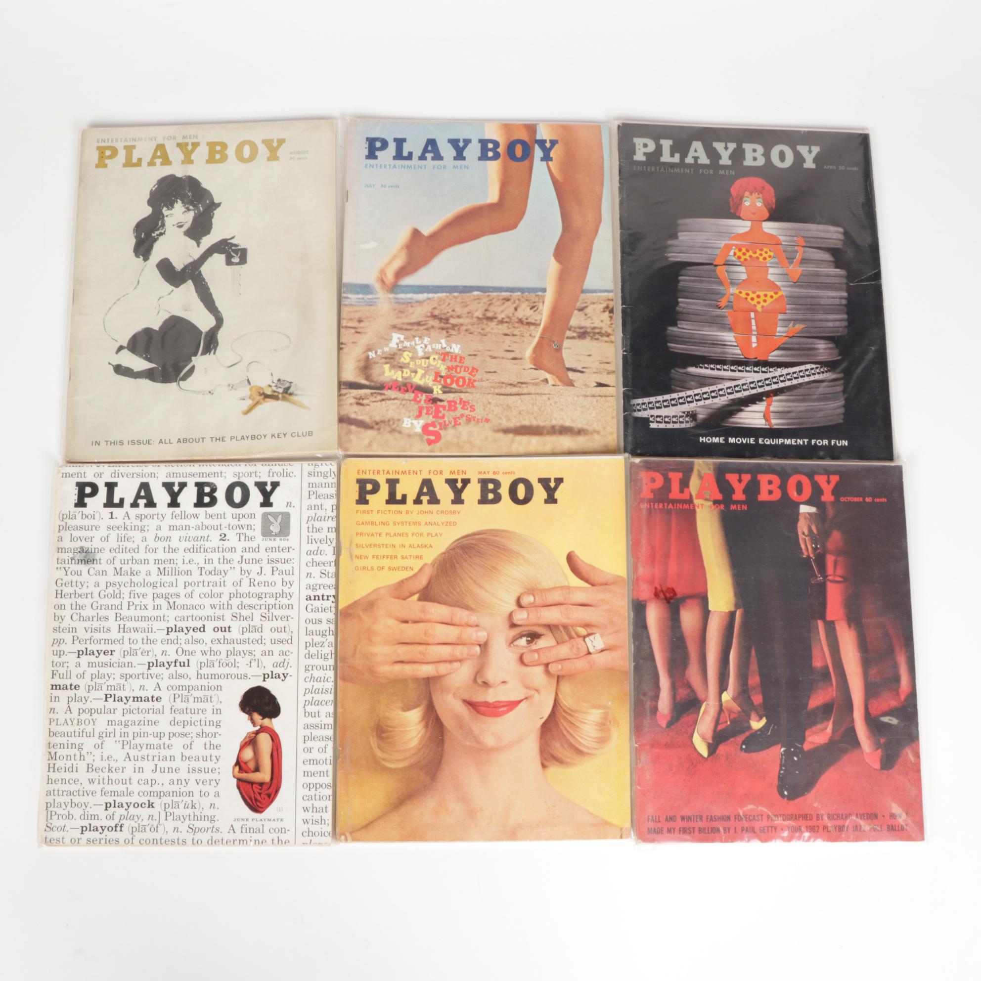 "Playboy" Magazines Featuring Holiday and Anniversary Issues, 1960–1961