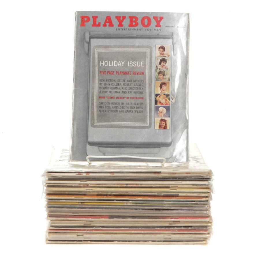 "Playboy" Magazines Featuring Holiday and Anniversary Issues, 1960–1961