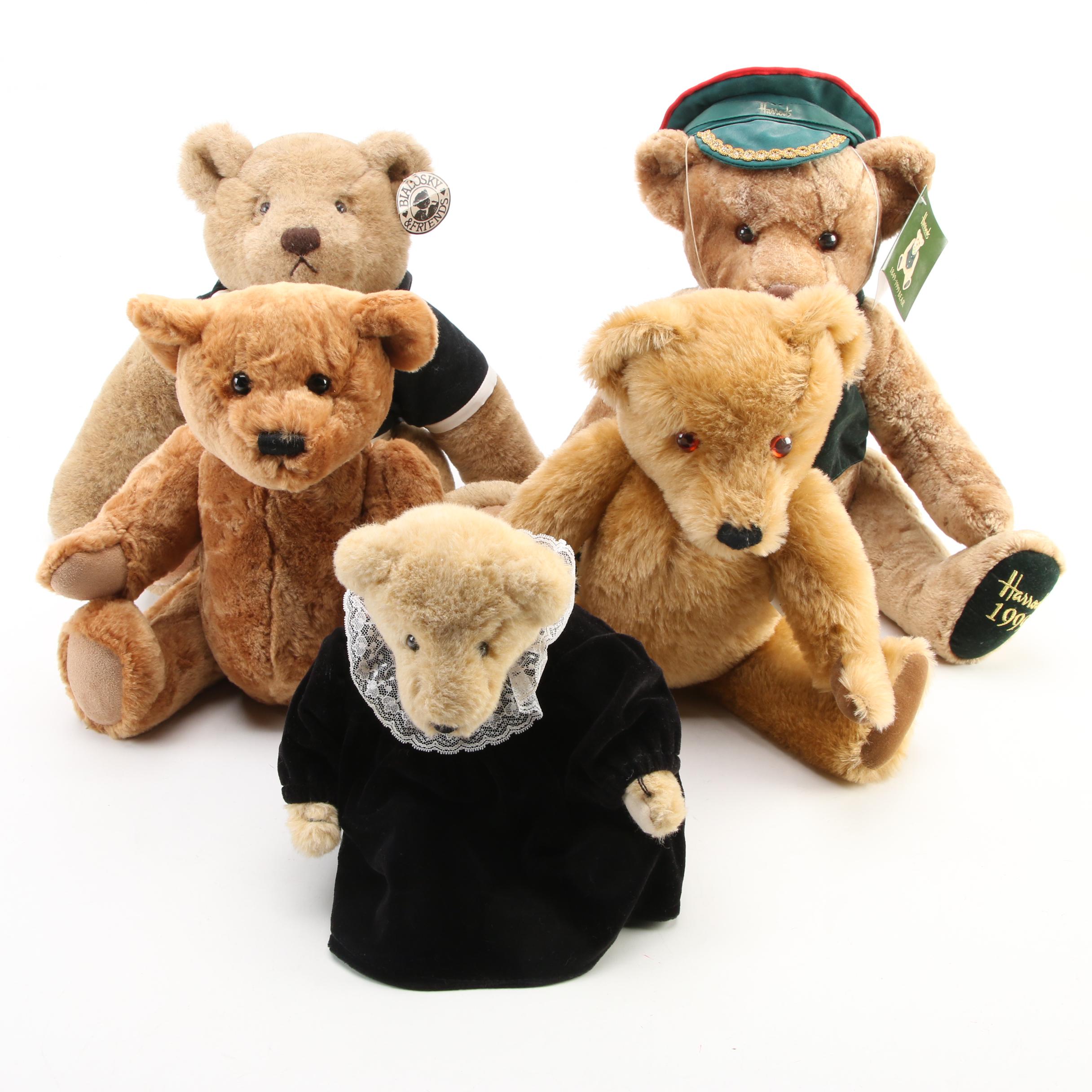 Harrods, North American Bear Co. and Other Faux Fur Jointed Teddy Bears