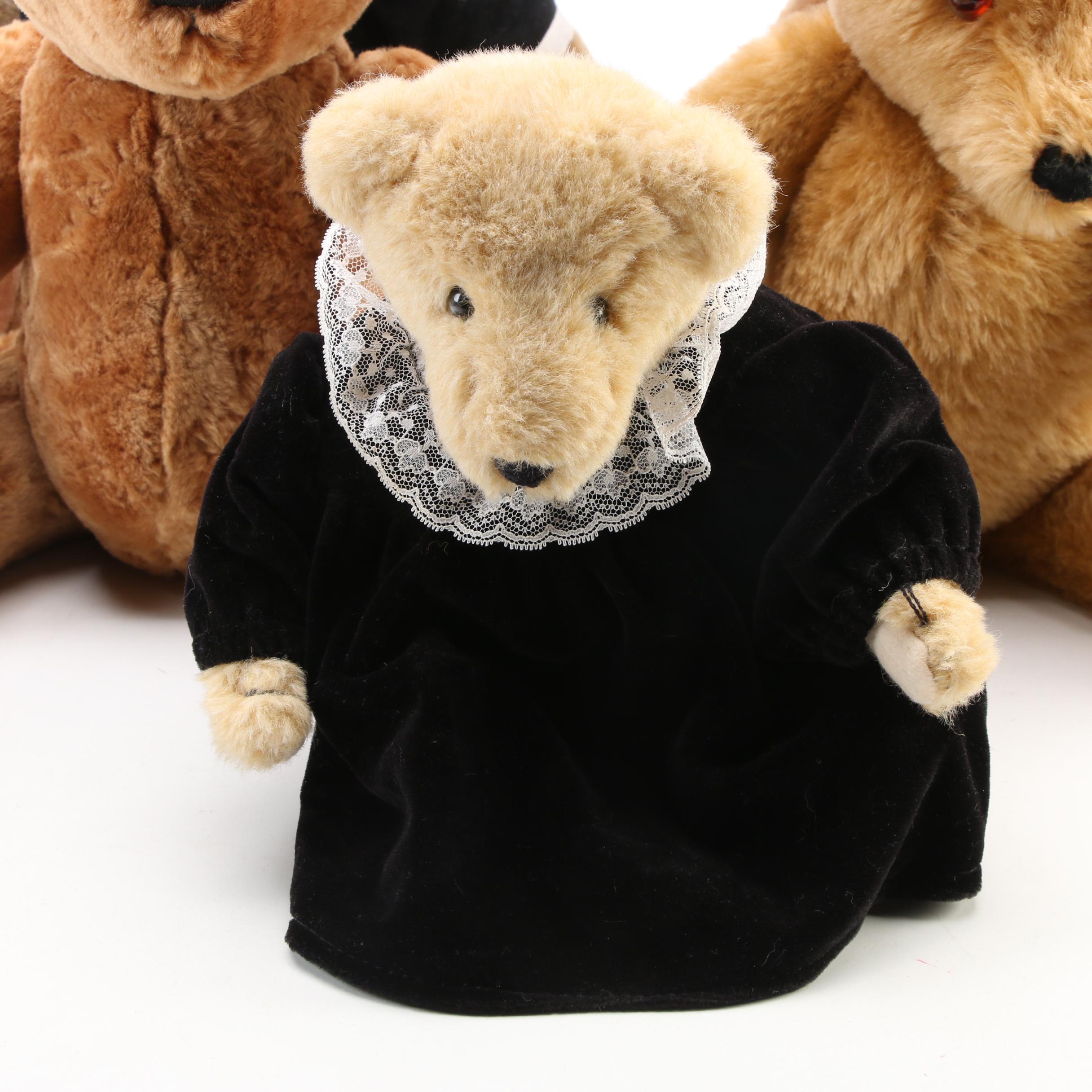 Harrods, North American Bear Co. and Other Faux Fur Jointed Teddy Bears