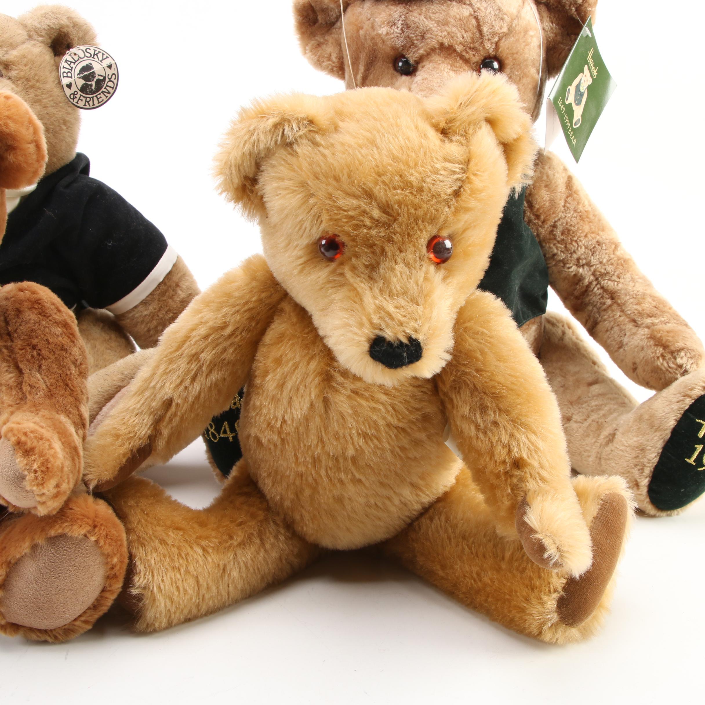 Harrods, North American Bear Co. and Other Faux Fur Jointed Teddy Bears