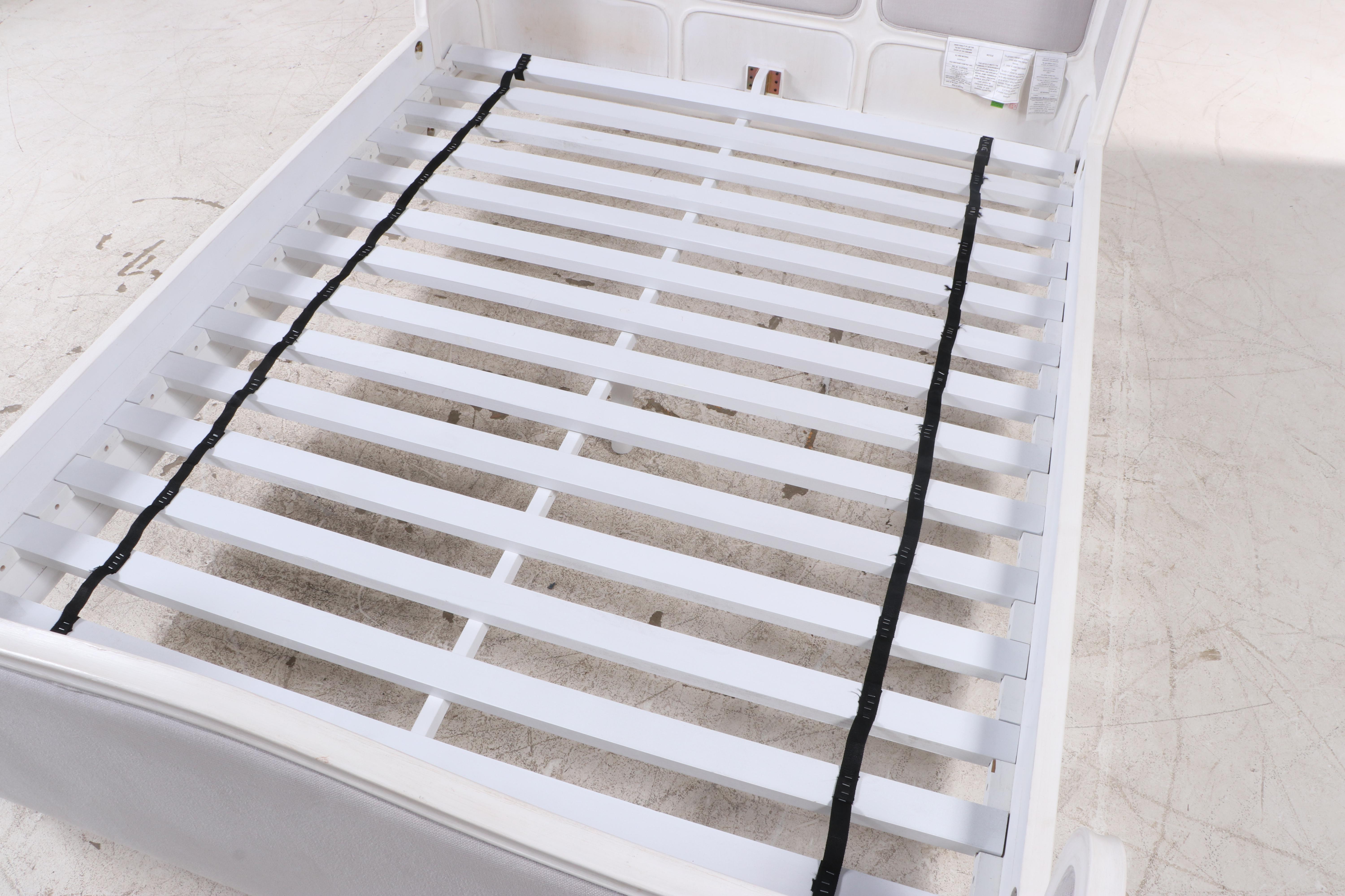 Restoration Hardware "Versailles" Painted and Upholstered Queen Size Bed Frame