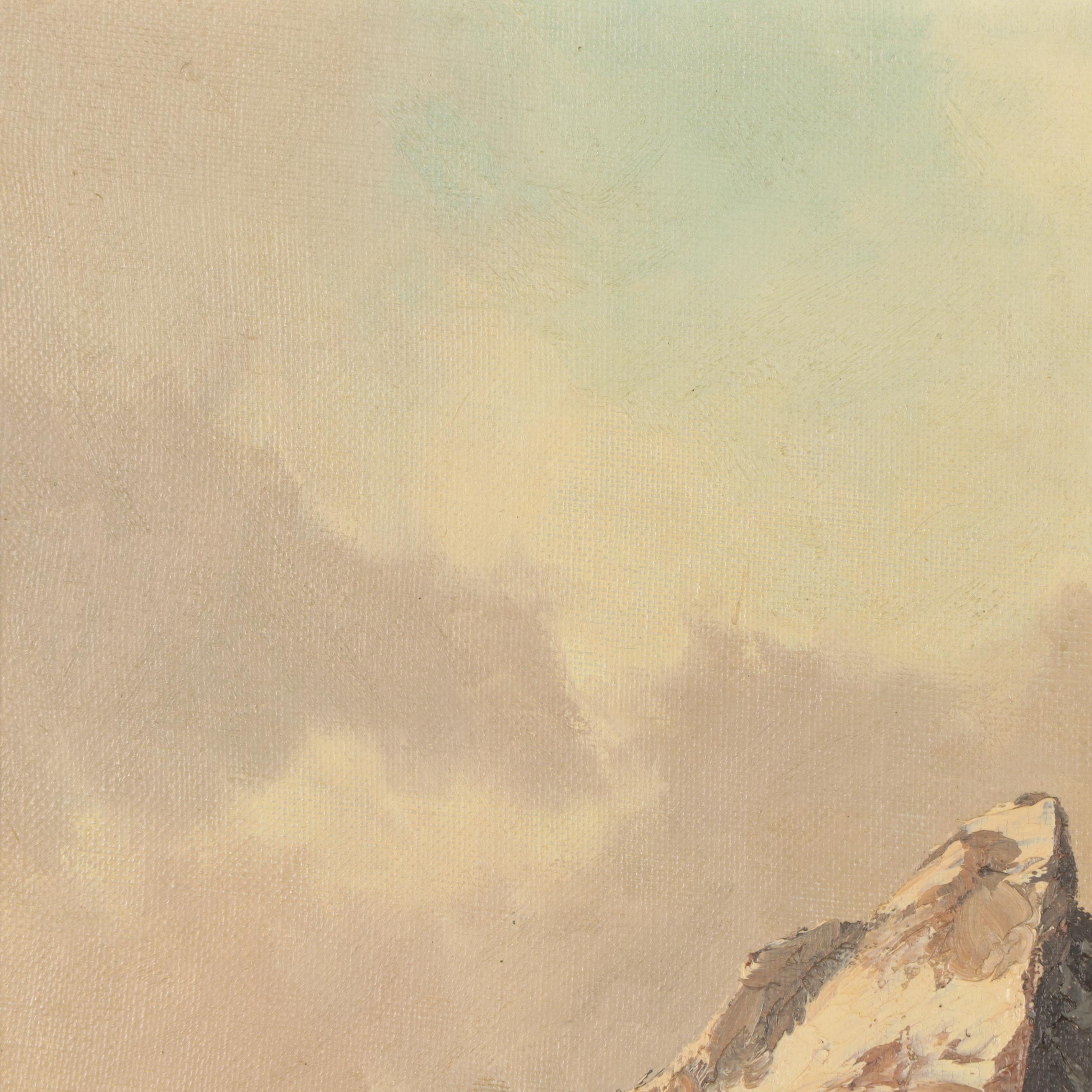 Arno Lemke Landscape Oil Painting of Munich, Mid-20th Century