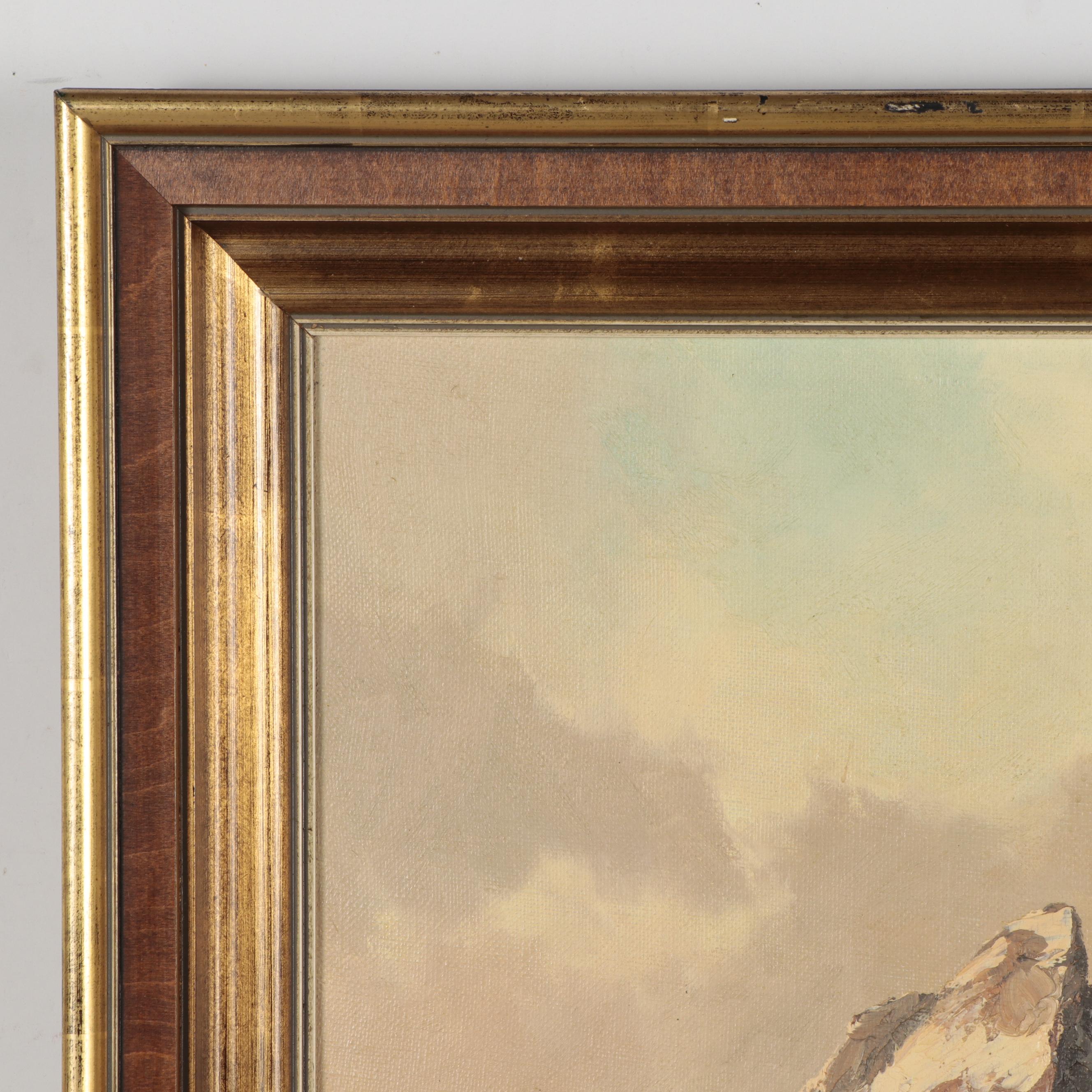 Arno Lemke Landscape Oil Painting of Munich, Mid-20th Century