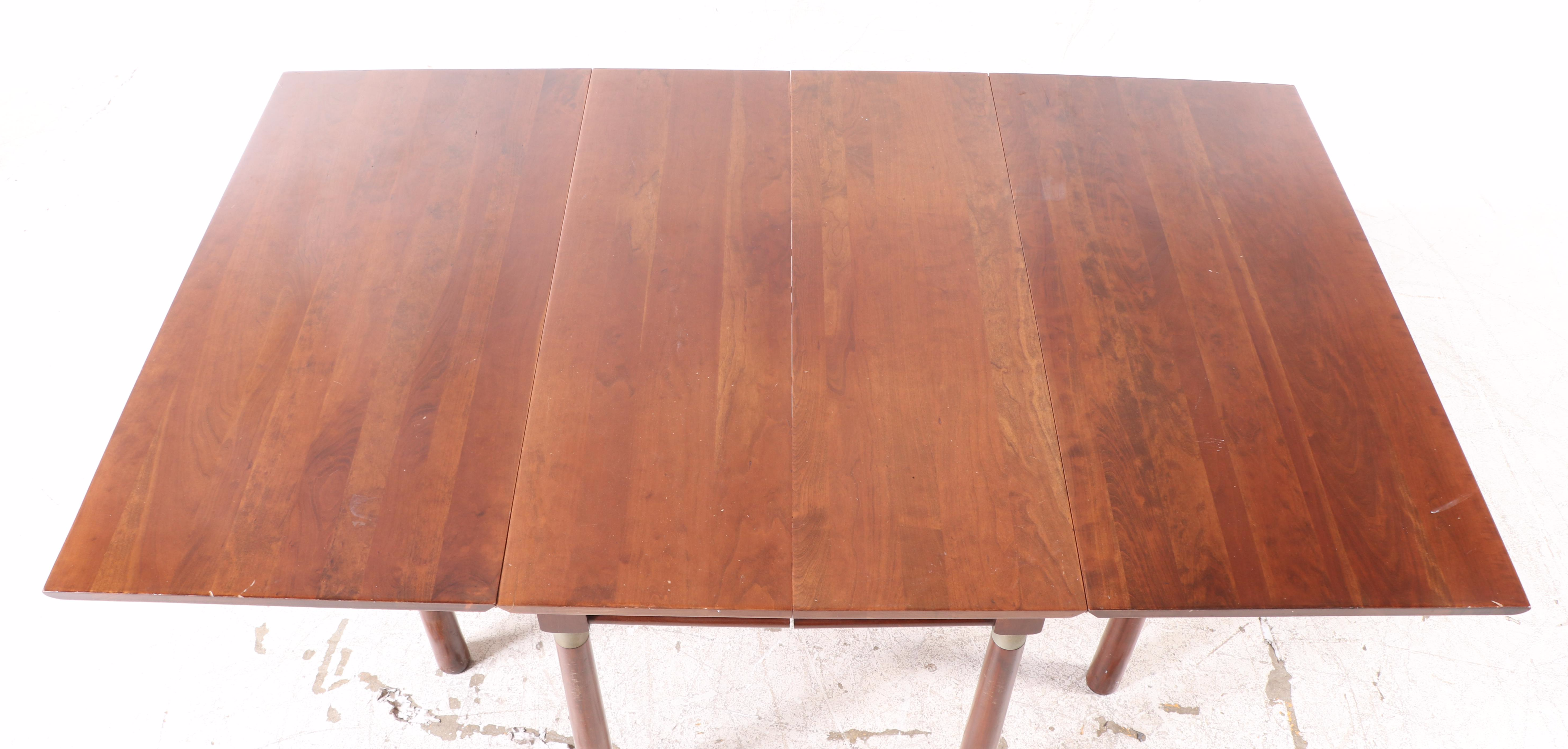 Willett "Trans-East" Cherry Drop-Leaf Dining Table and Chairs, Mid-20th Century