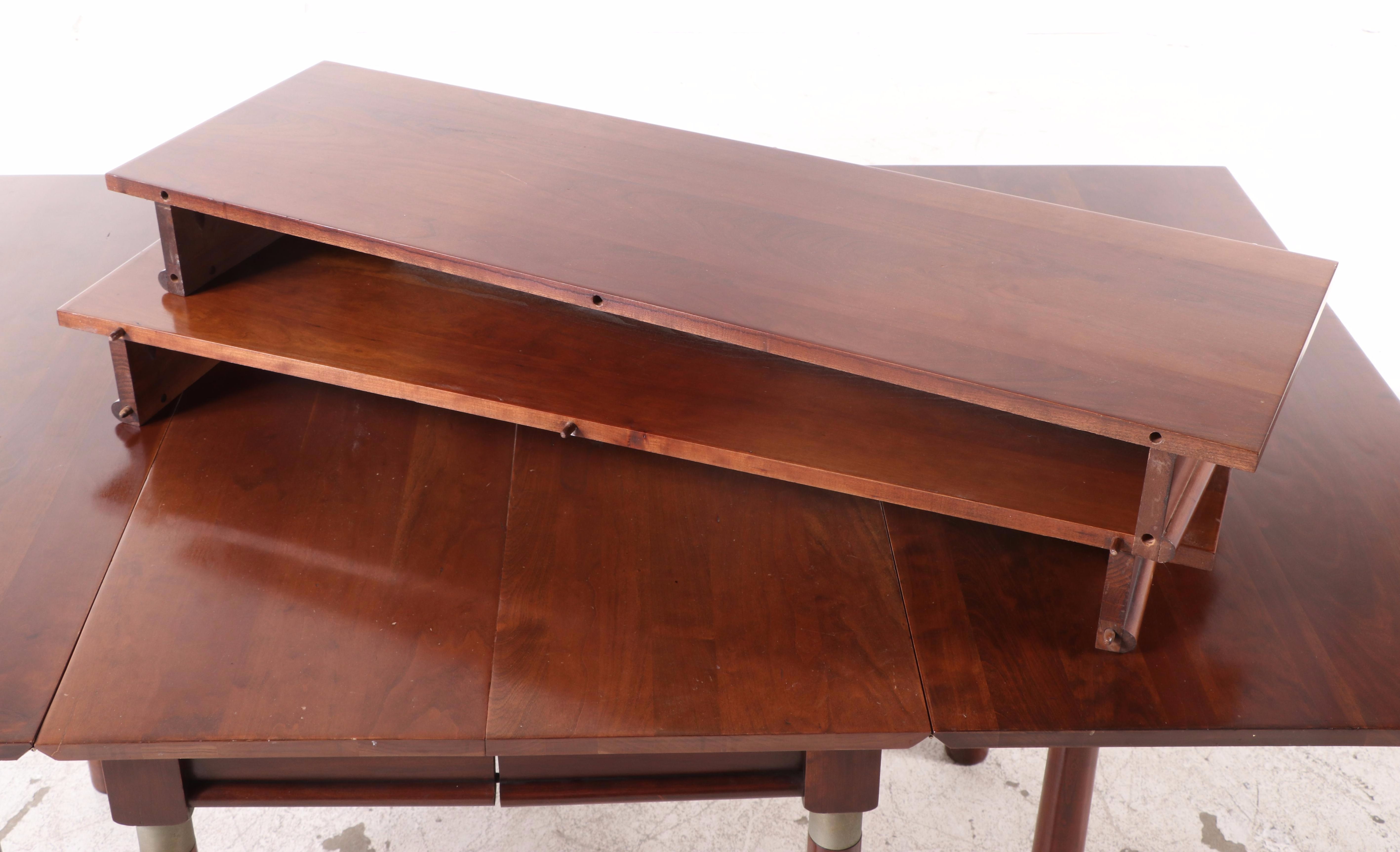 Willett "Trans-East" Cherry Drop-Leaf Dining Table and Chairs, Mid-20th Century