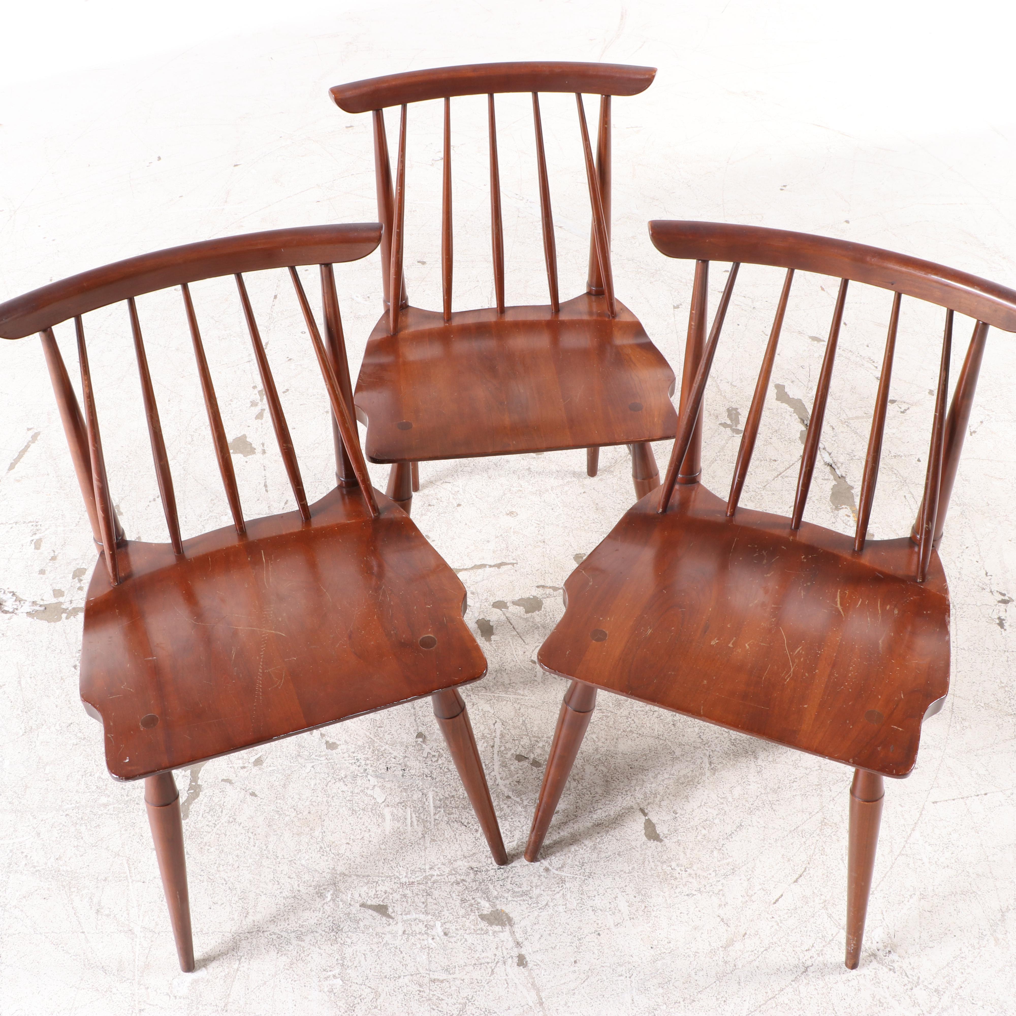 Willett "Trans-East" Cherry Drop-Leaf Dining Table and Chairs, Mid-20th Century