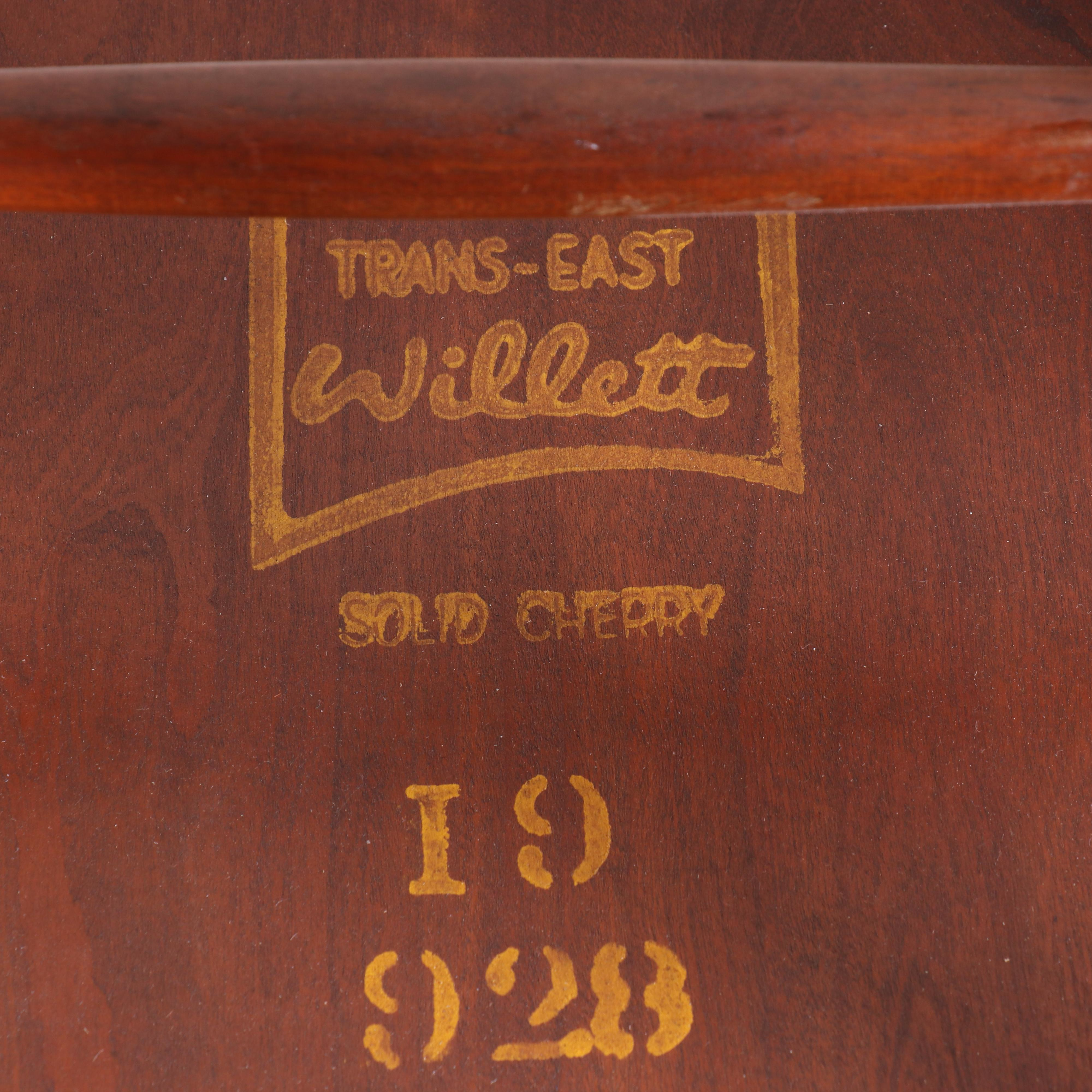 Willett "Trans-East" Cherry Drop-Leaf Dining Table and Chairs, Mid-20th Century