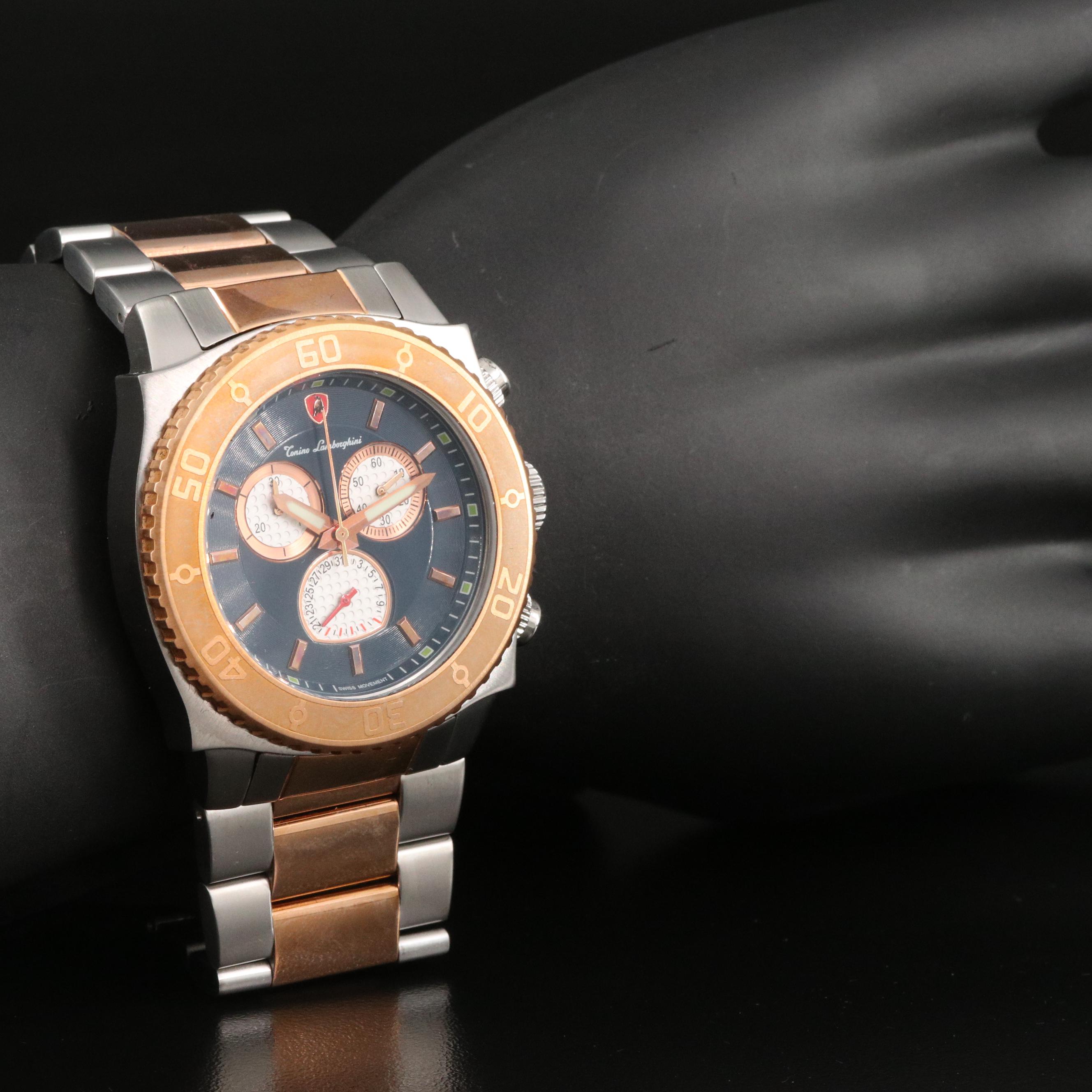 Tonino Lamborghini Two-Tone Stainless Steel Chronograph Watch