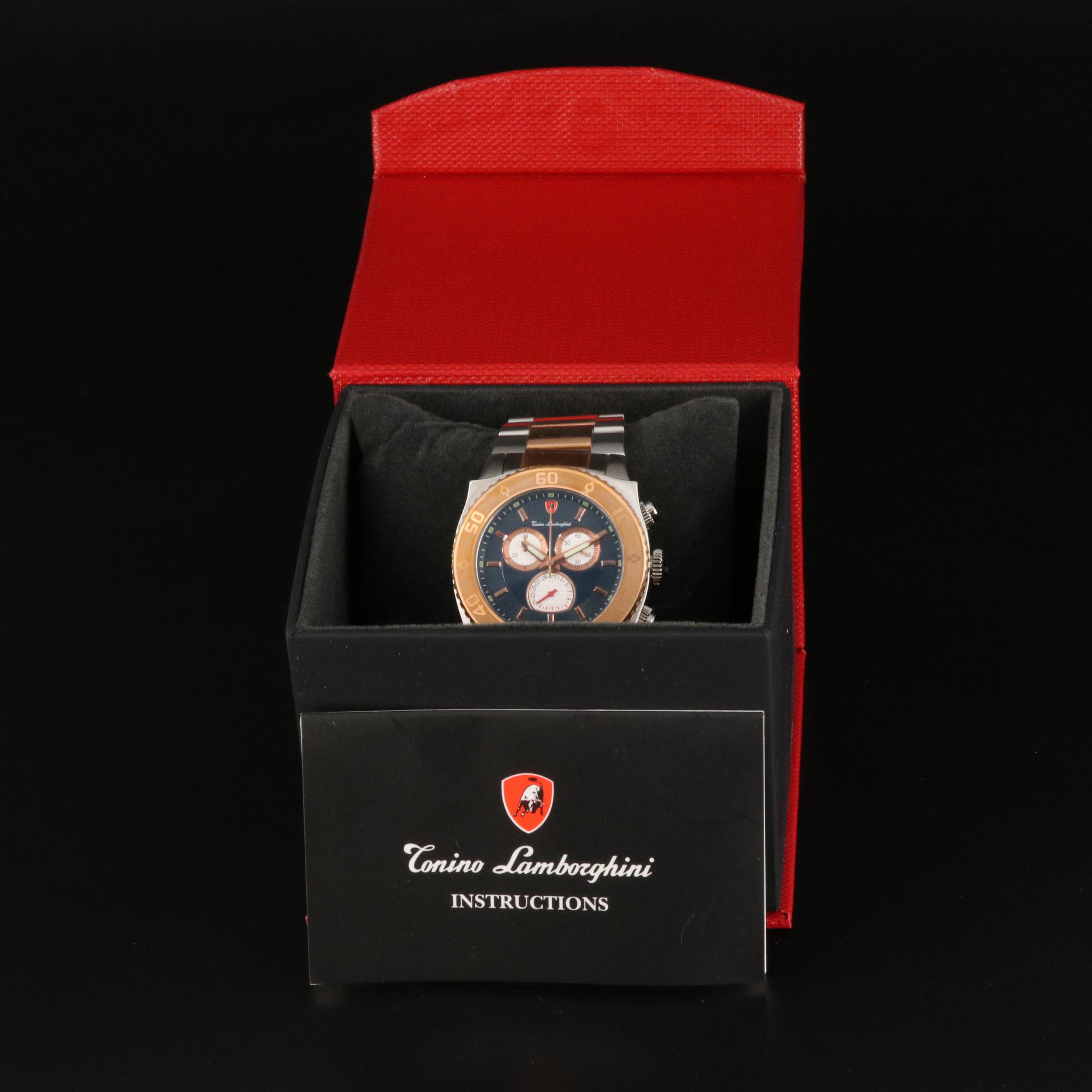 Tonino Lamborghini Two-Tone Stainless Steel Chronograph Watch