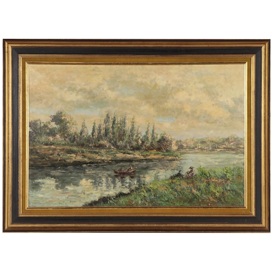 Landscape Oil Painting, Late 20th Century