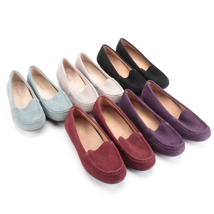 Vionic Debbie Slip-On Loafers in Suede