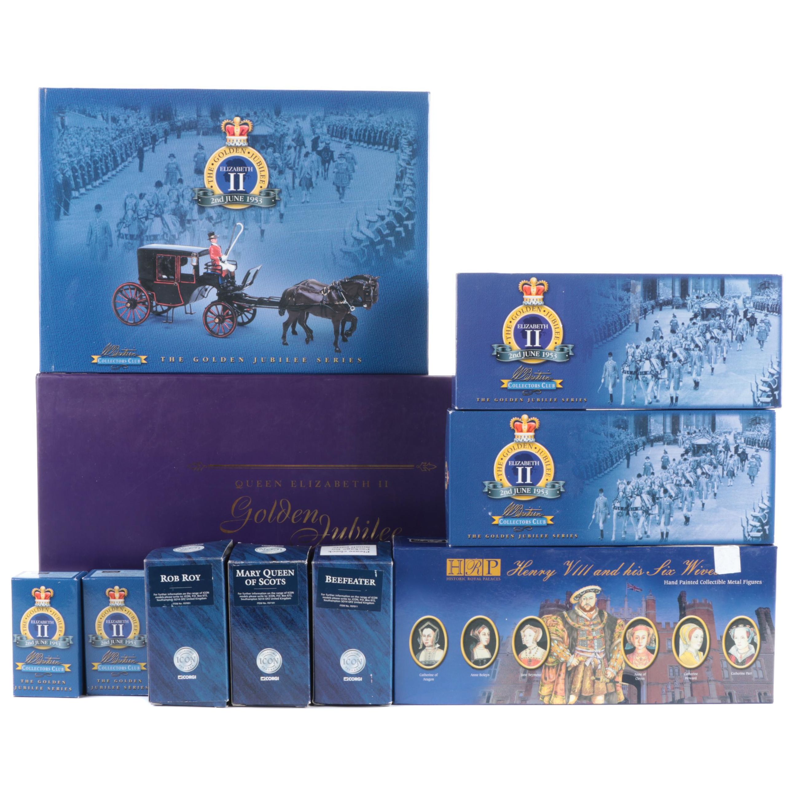 Corgi "Queen Elizabeth II Golden Jubilee" Hand-Painted Metal Figurines and More