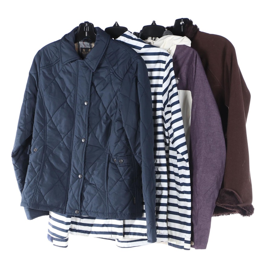 Barbour Quilted, Helly Hanson, Mountain Hardware and Patagonia Outdoor Jackets