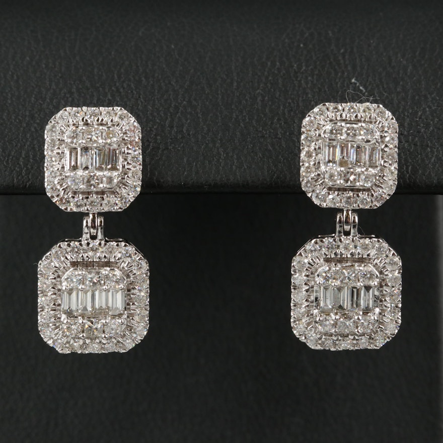 14K 1.94 CTW Diamond Drop Earrings