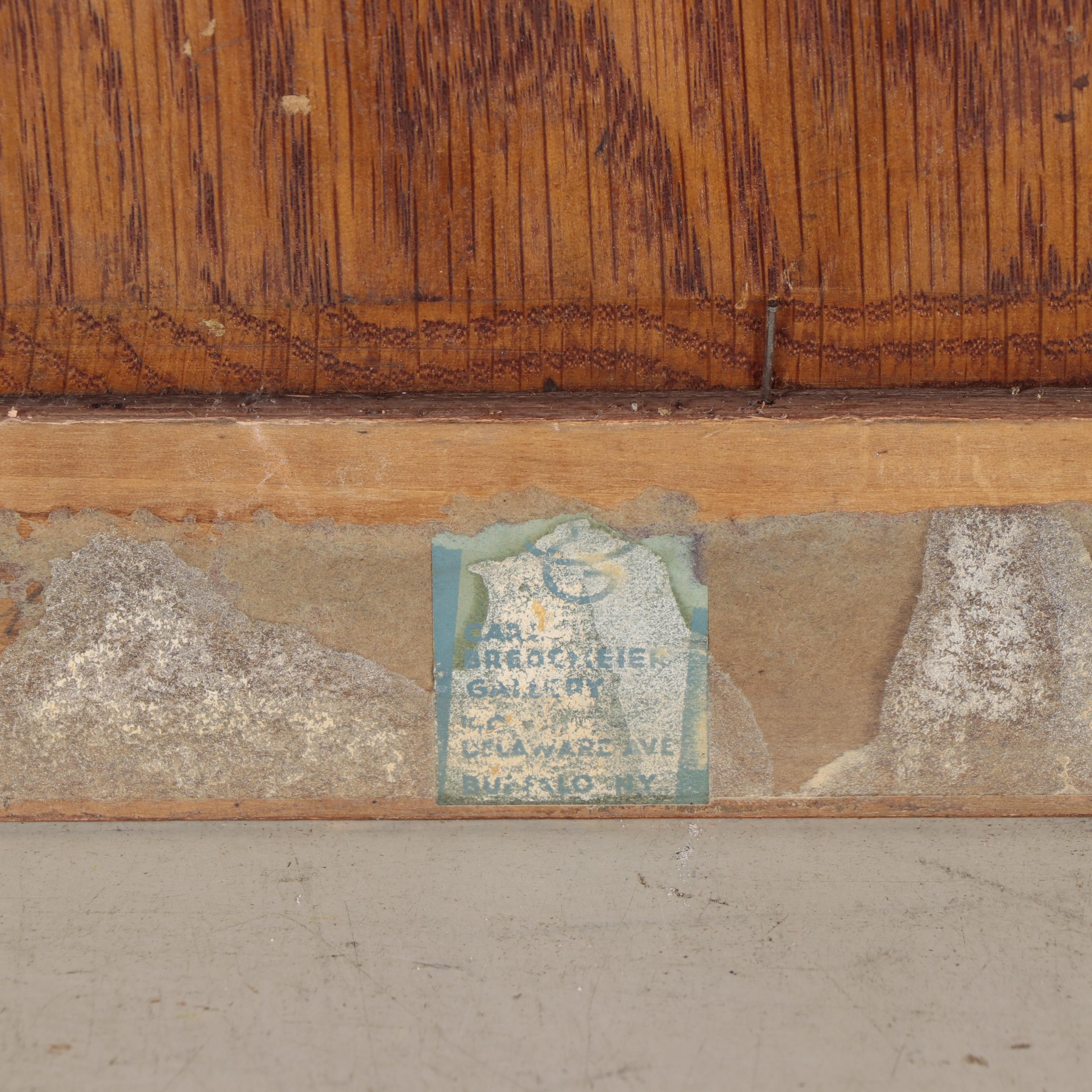 Myron G. Barlow Oil Painting "A Little Sunlight," Early 20th Century