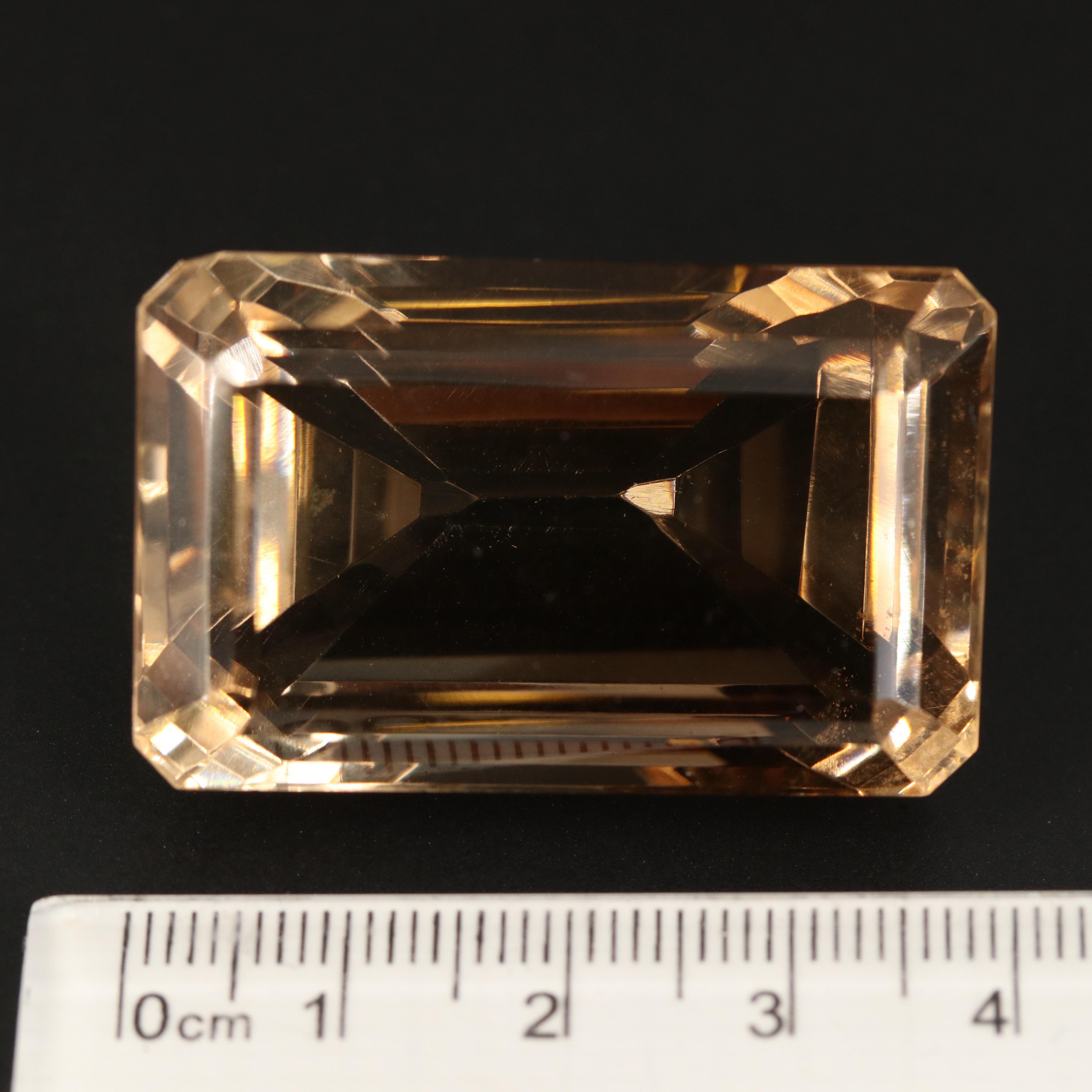 Loose 161.99 CT Rectangular Faceted Smoky Quartz