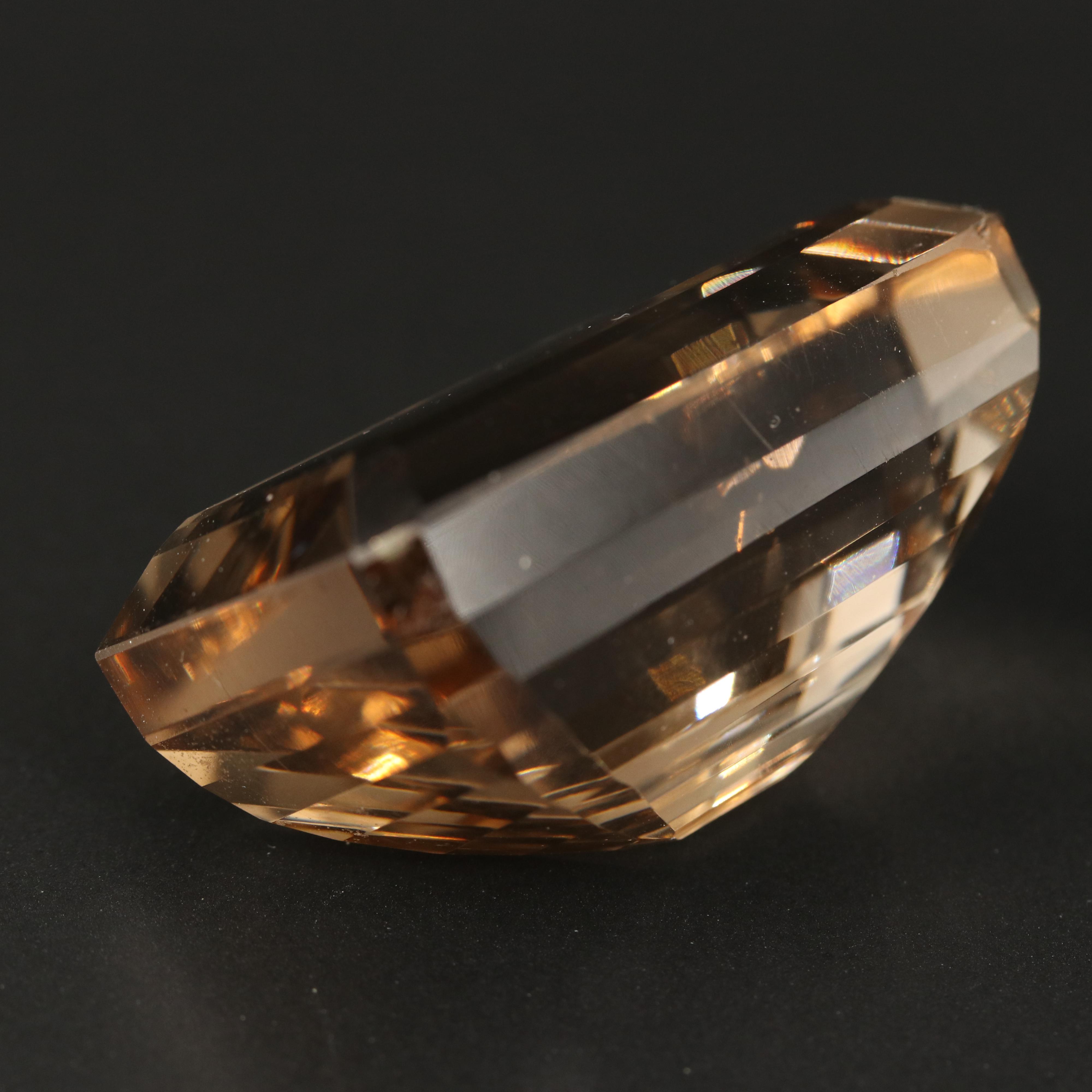 Loose 161.99 CT Rectangular Faceted Smoky Quartz