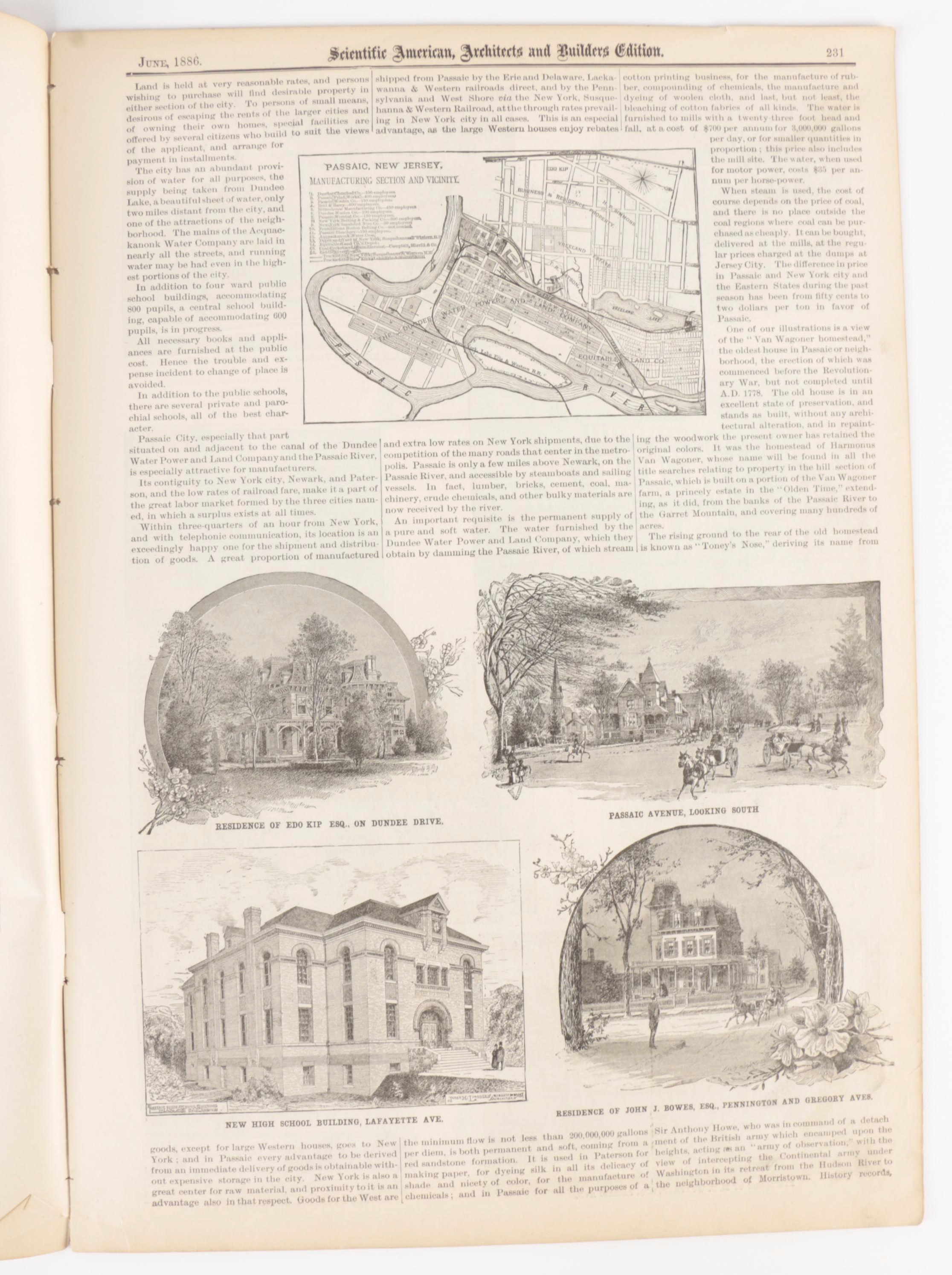 1915 "Scientific American" Magazine 70th Anniversary Issue with Other Issues