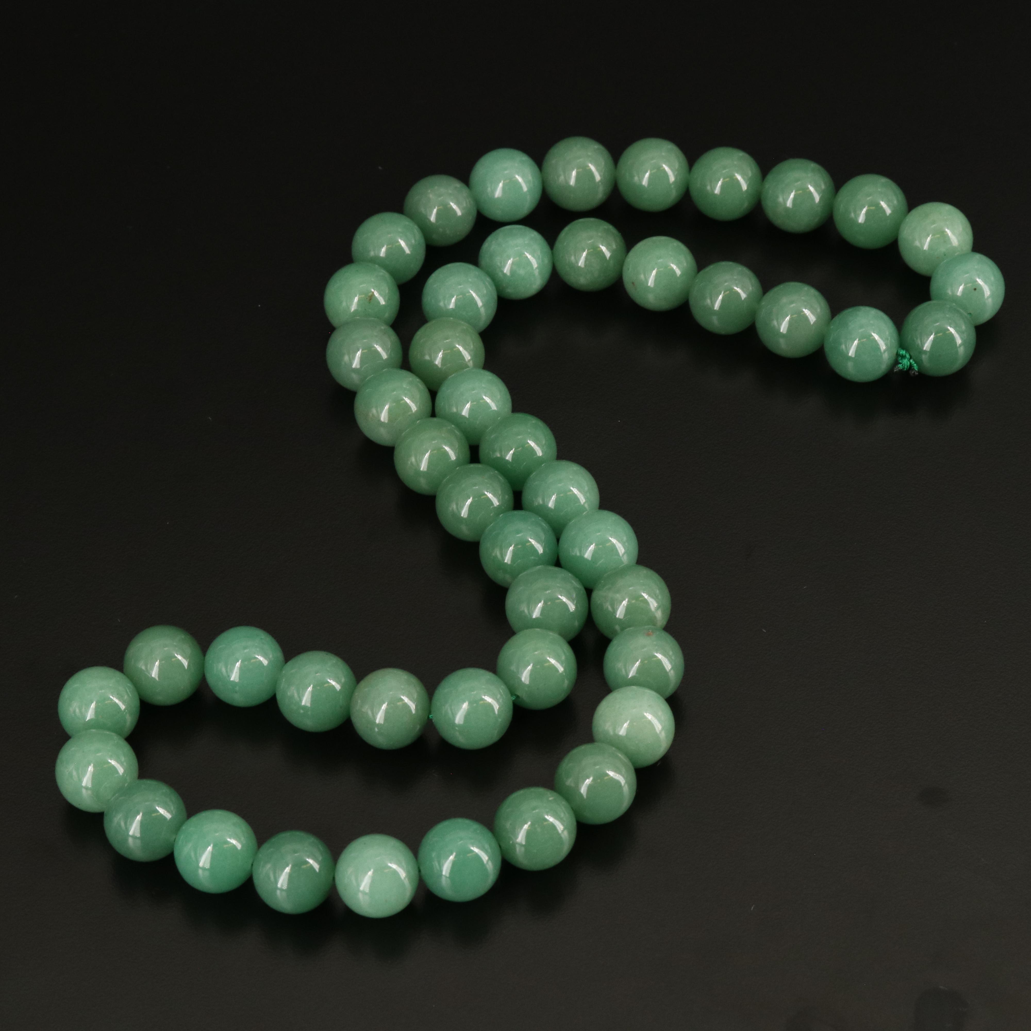 Endless Aventurine Bead Necklace