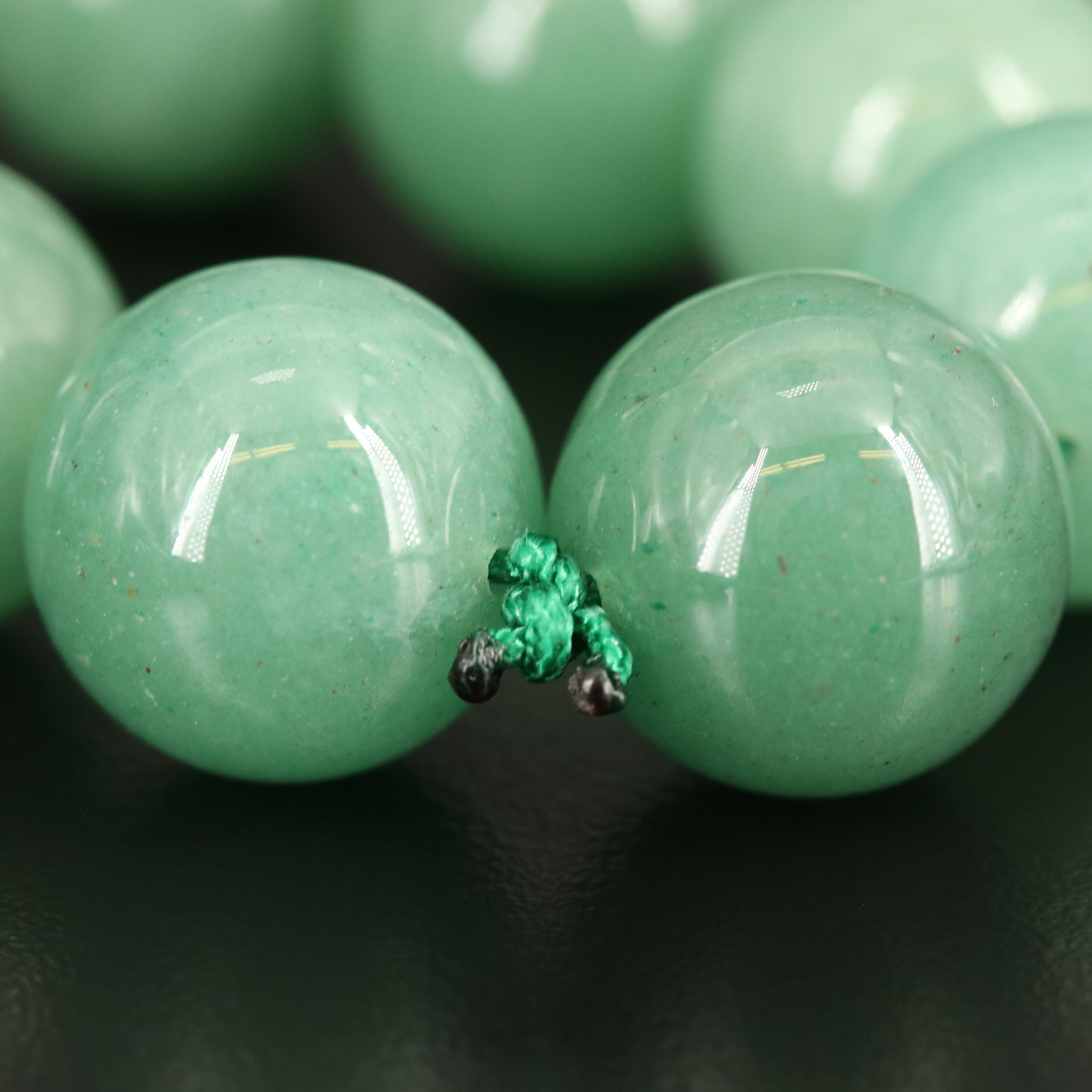 Endless Aventurine Bead Necklace