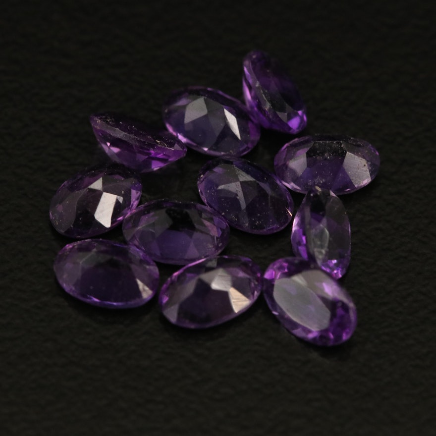 Loose 4.66 CTW Oval Faceted Amethyst