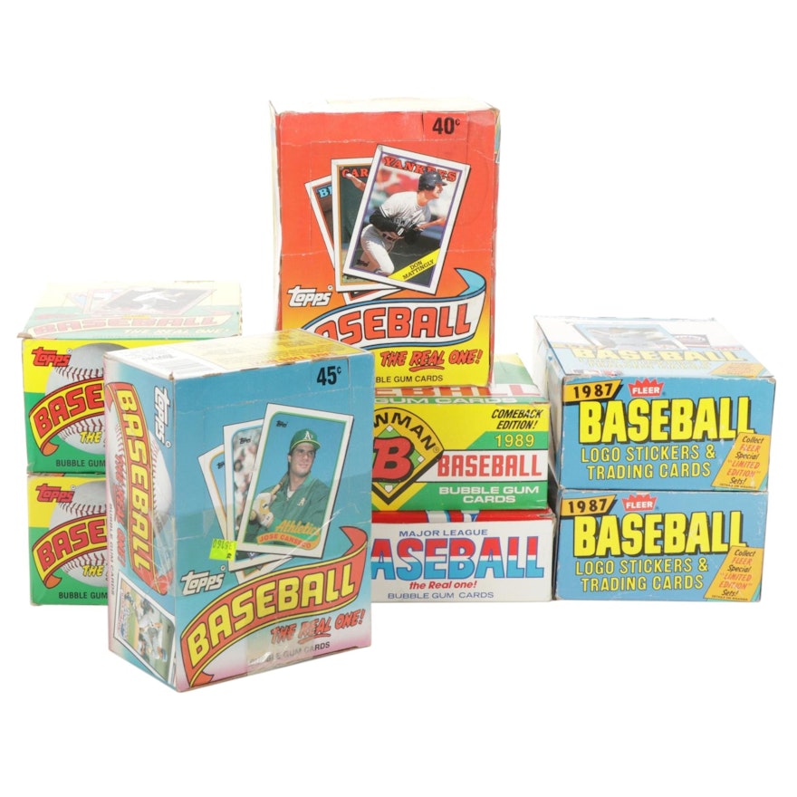 1980s Sealed Topps Major League Baseball Trading Card Packs