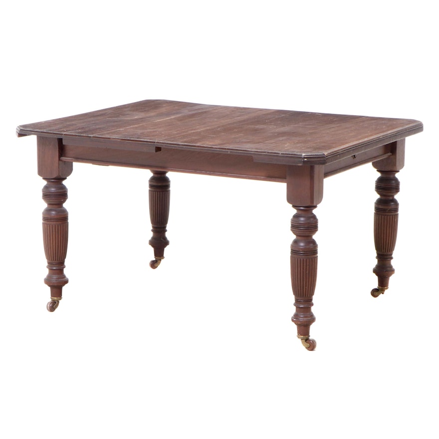 Victorian Walnut Dining Table, Late 19th Century and Adapted