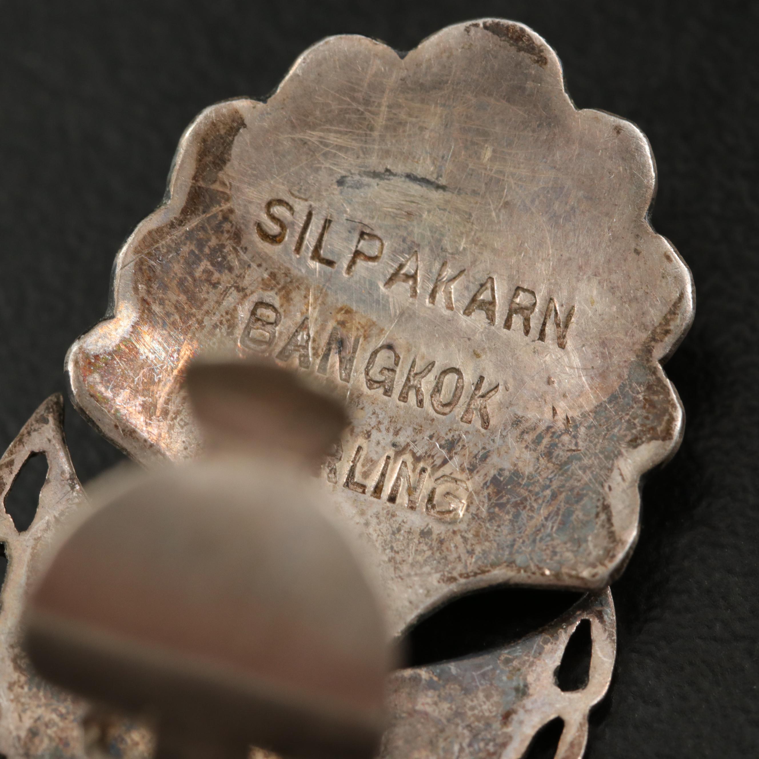 Vintage Thai Sterling Niello Jewelry