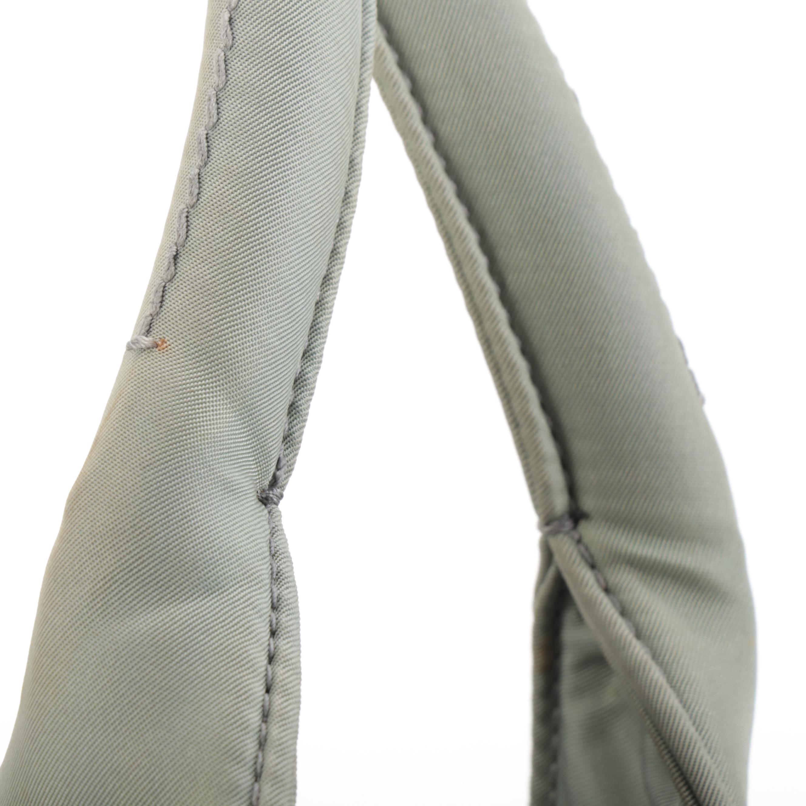 Prada Tote Bag in Grey Bicolor Padded Tessuto Nylon with Leather Trim