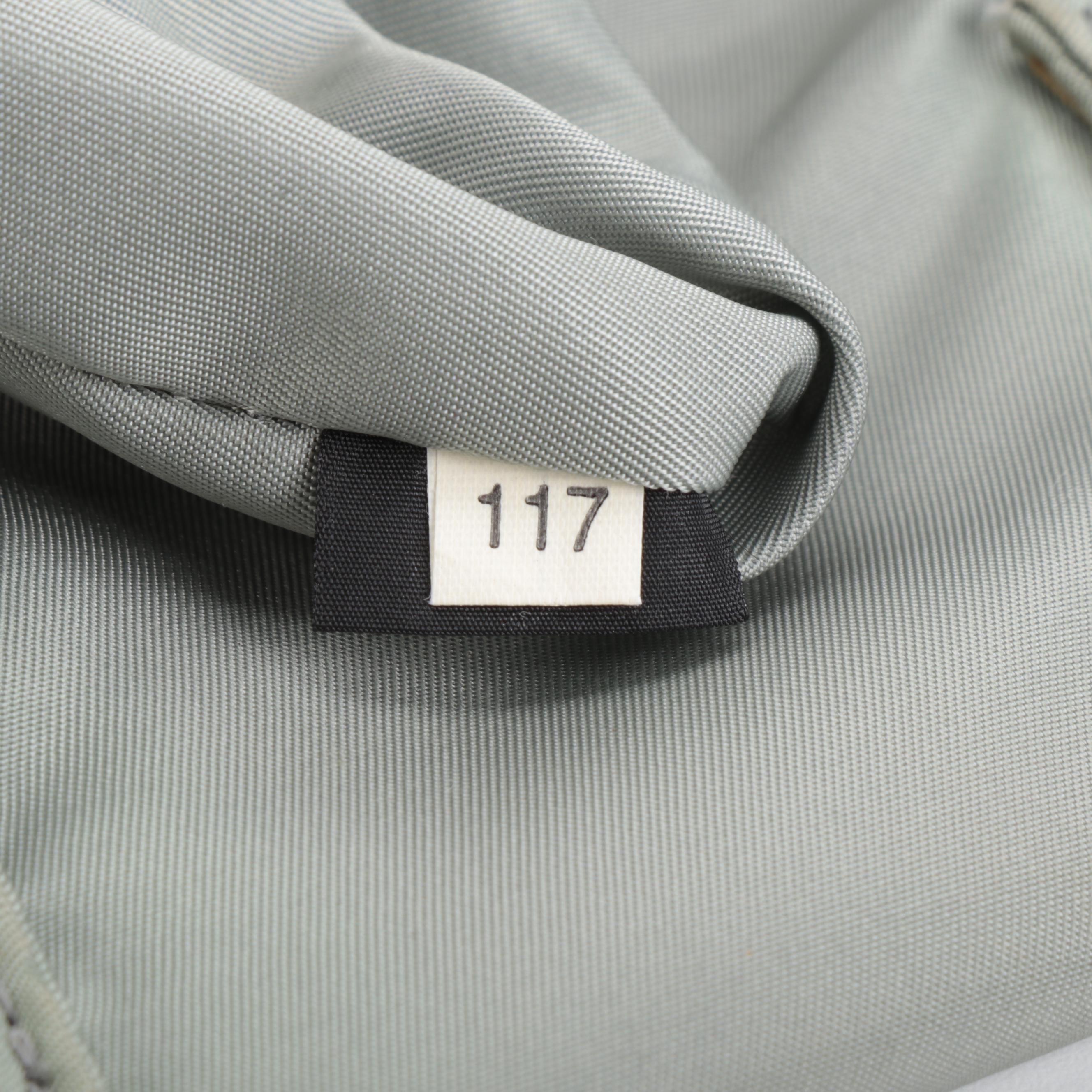 Prada Tote Bag in Grey Bicolor Padded Tessuto Nylon with Leather Trim