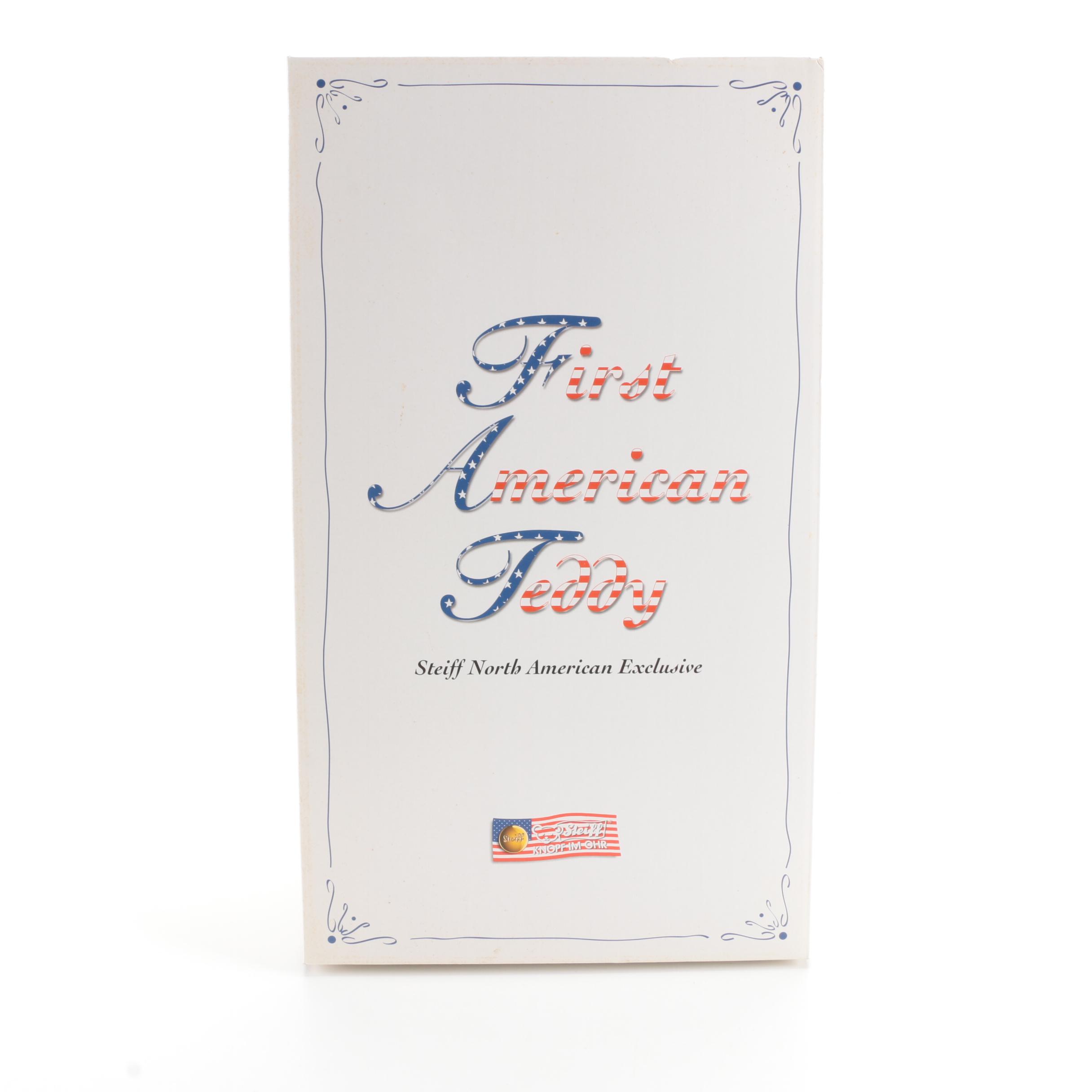 Steiff "The First American Teddy" Plush Mohair Bear, 2003