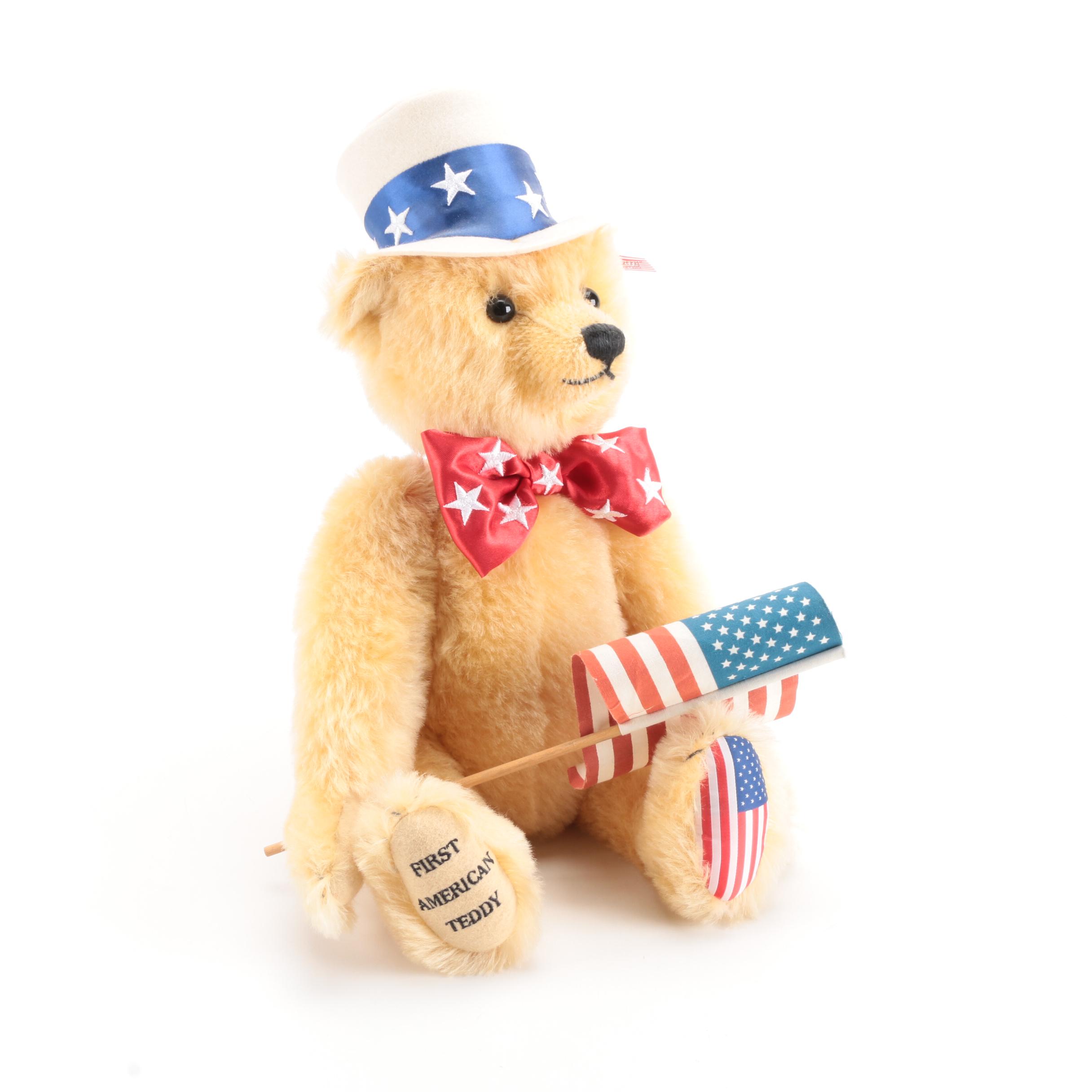 Steiff "The First American Teddy" Plush Mohair Bear, 2003