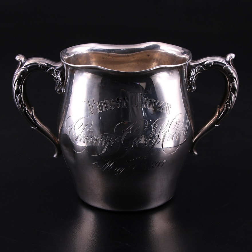 Gorham Sterling Silver Loving Cup Golf Trophy, Late 19th Century