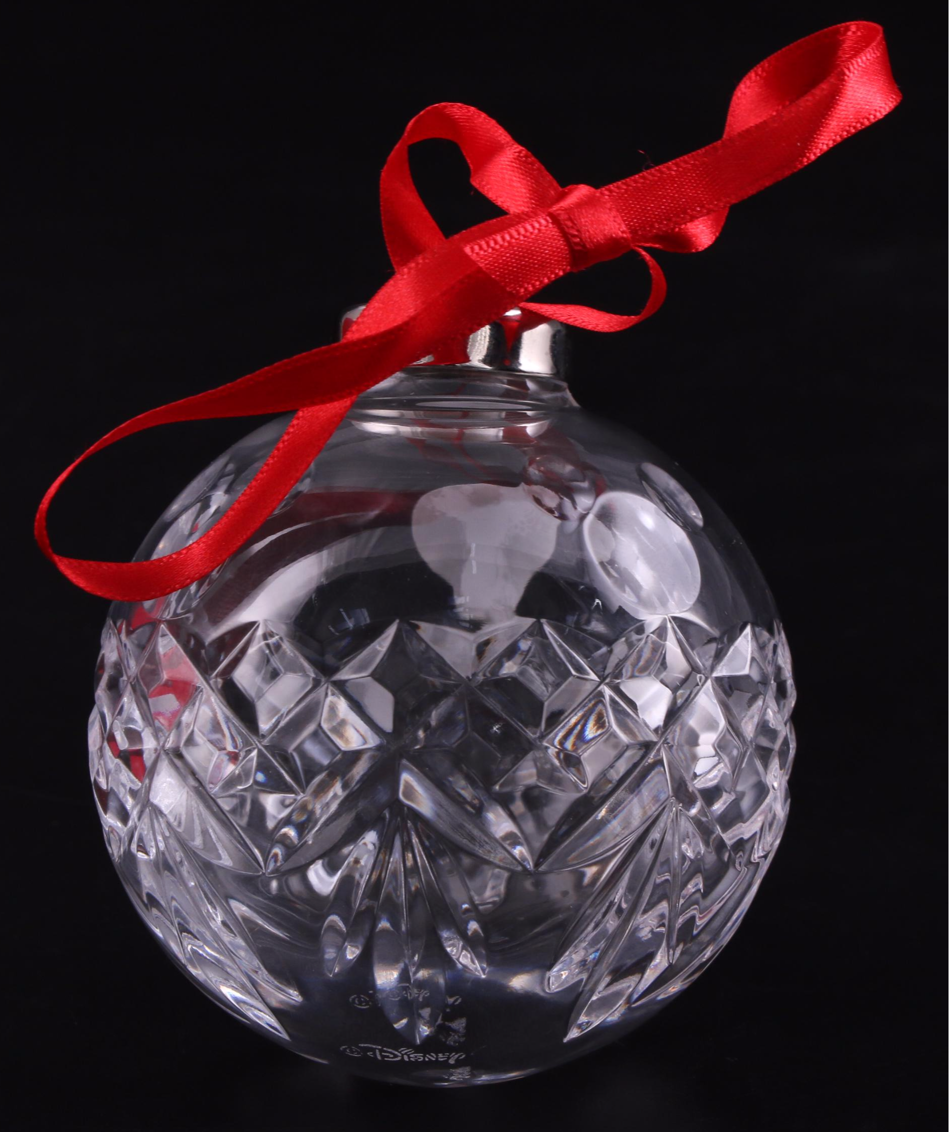 Disney for Waterford Crystal "Mickey Mouse Icon Ball" Ornament