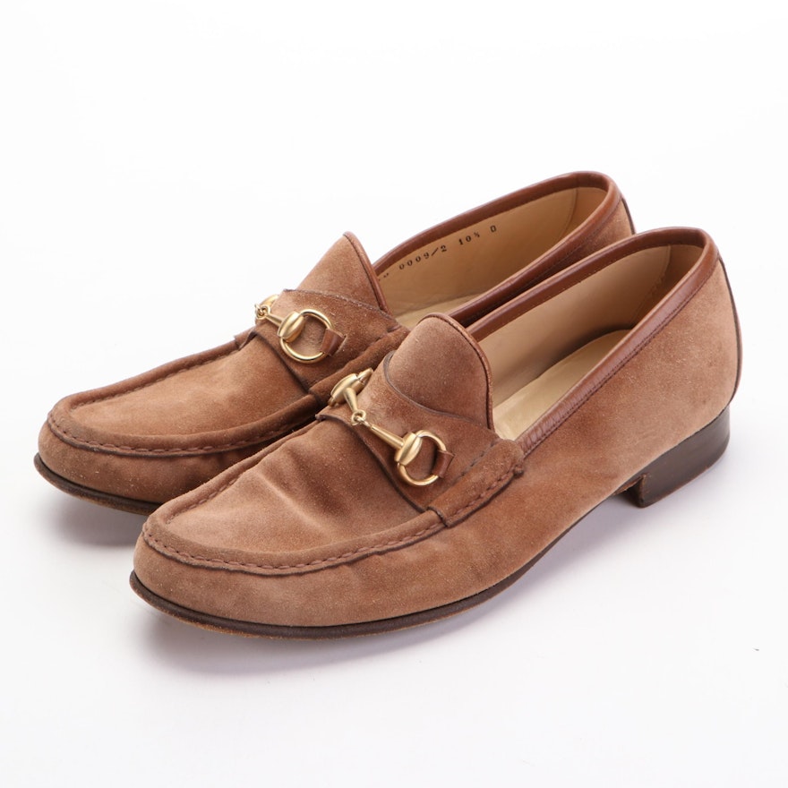 Men's Gucci Suede Horsebit Loafers