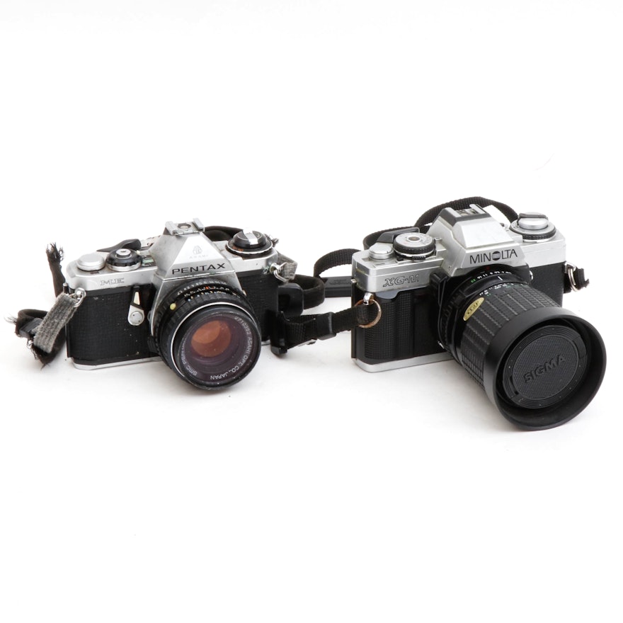 Pentax and Minolta 35MM Cameras