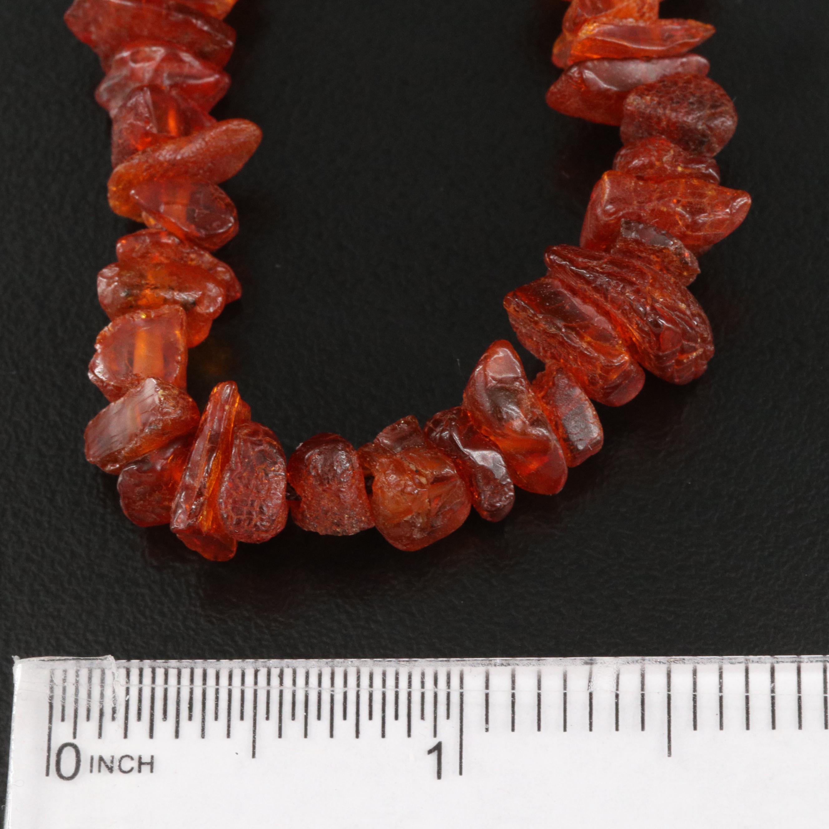 Endless Amber Chip Necklace
