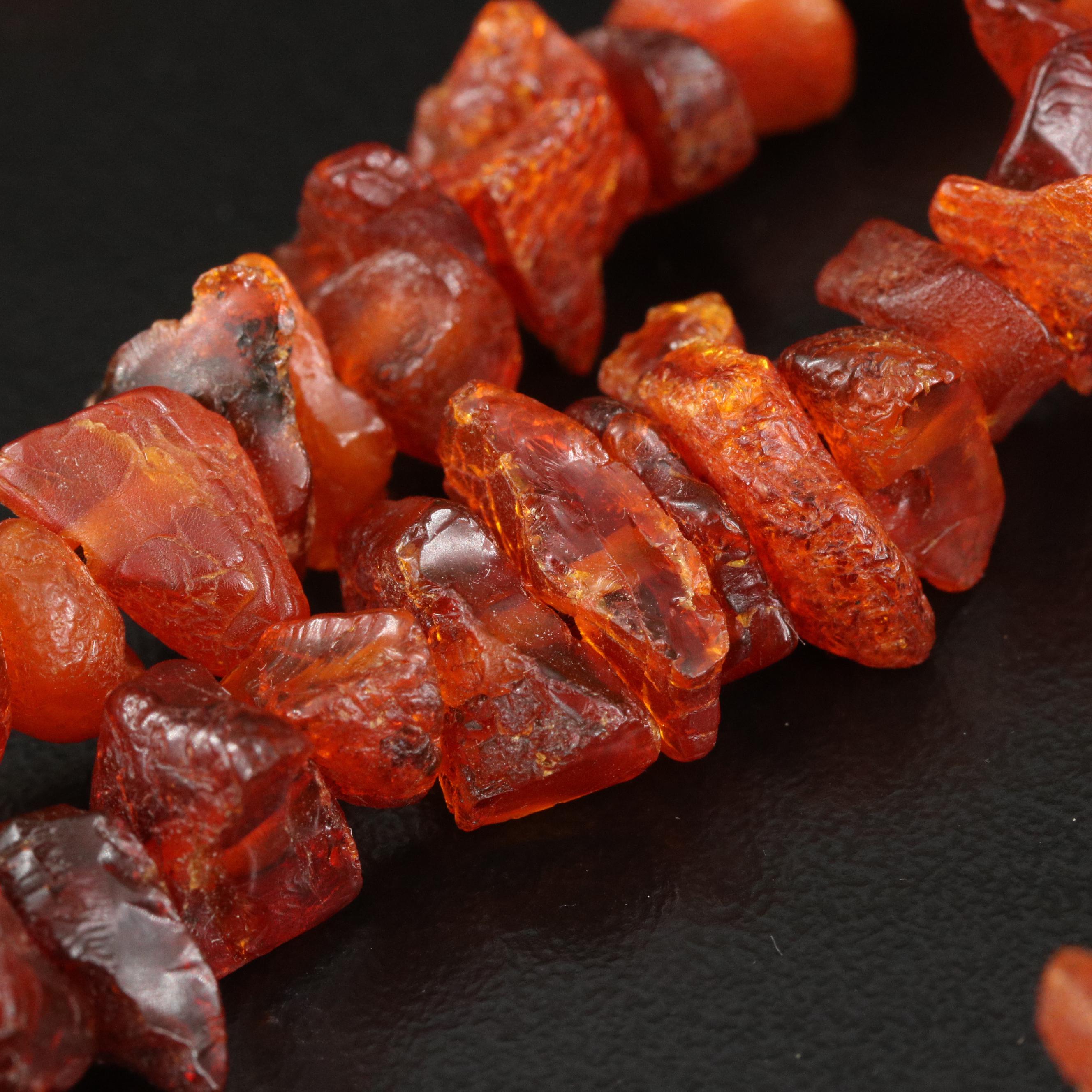 Endless Amber Chip Necklace