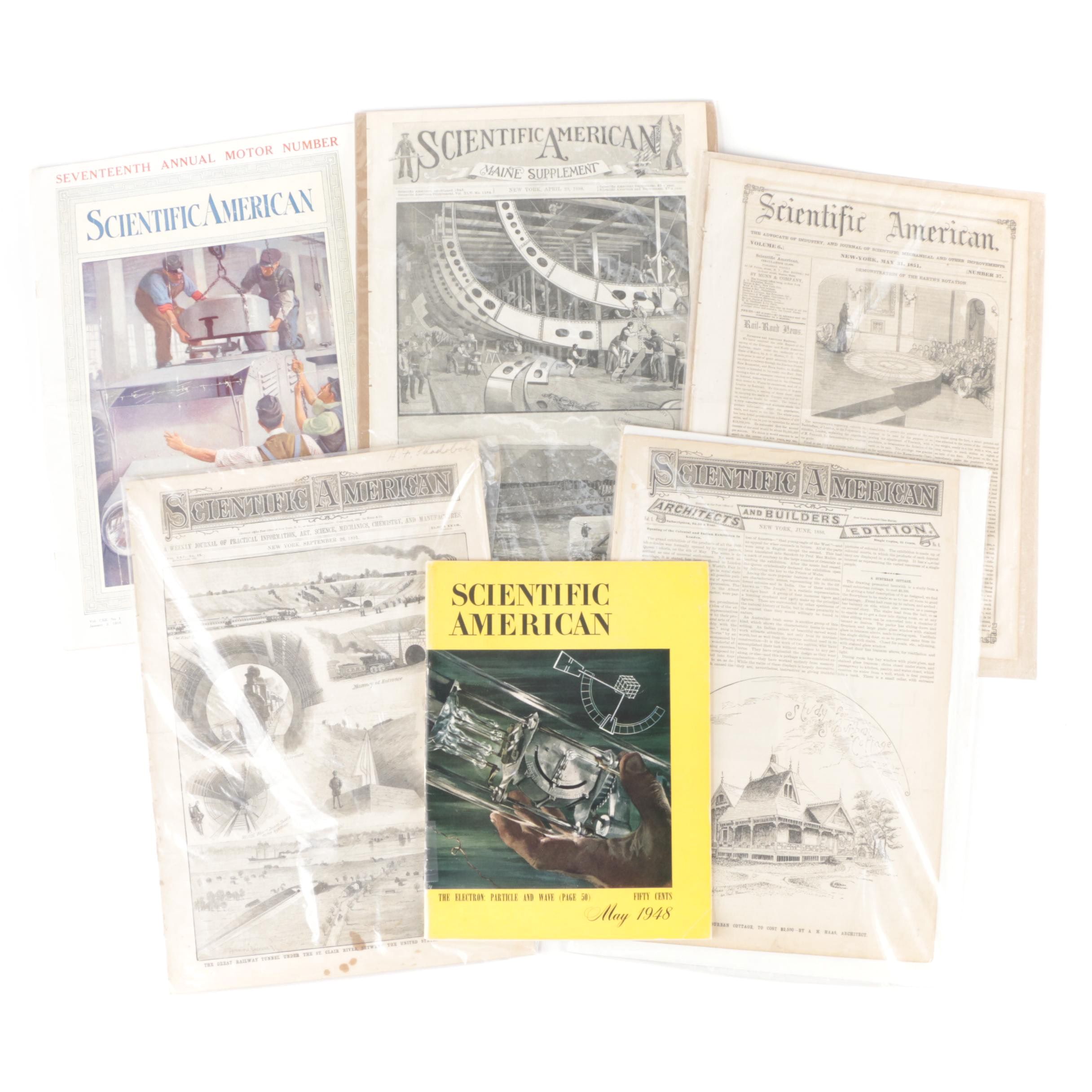 1915 "Scientific American" Magazine 70th Anniversary Issue with Other Issues